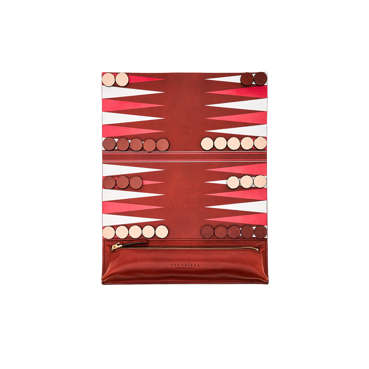 Leather backgammon set