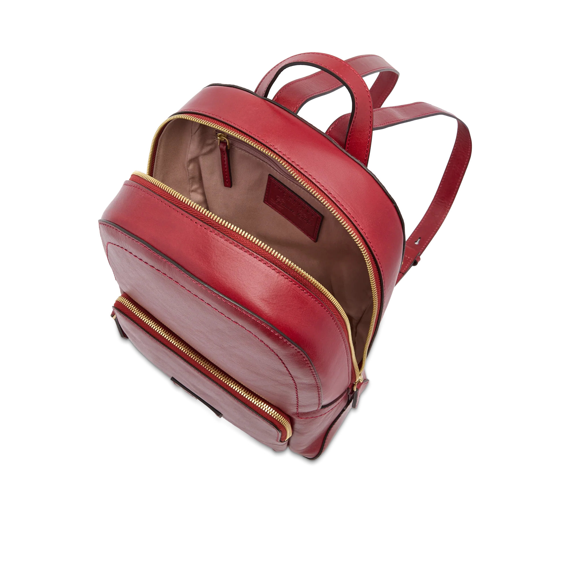 Women’s leather backpack with front pocket - Image 4