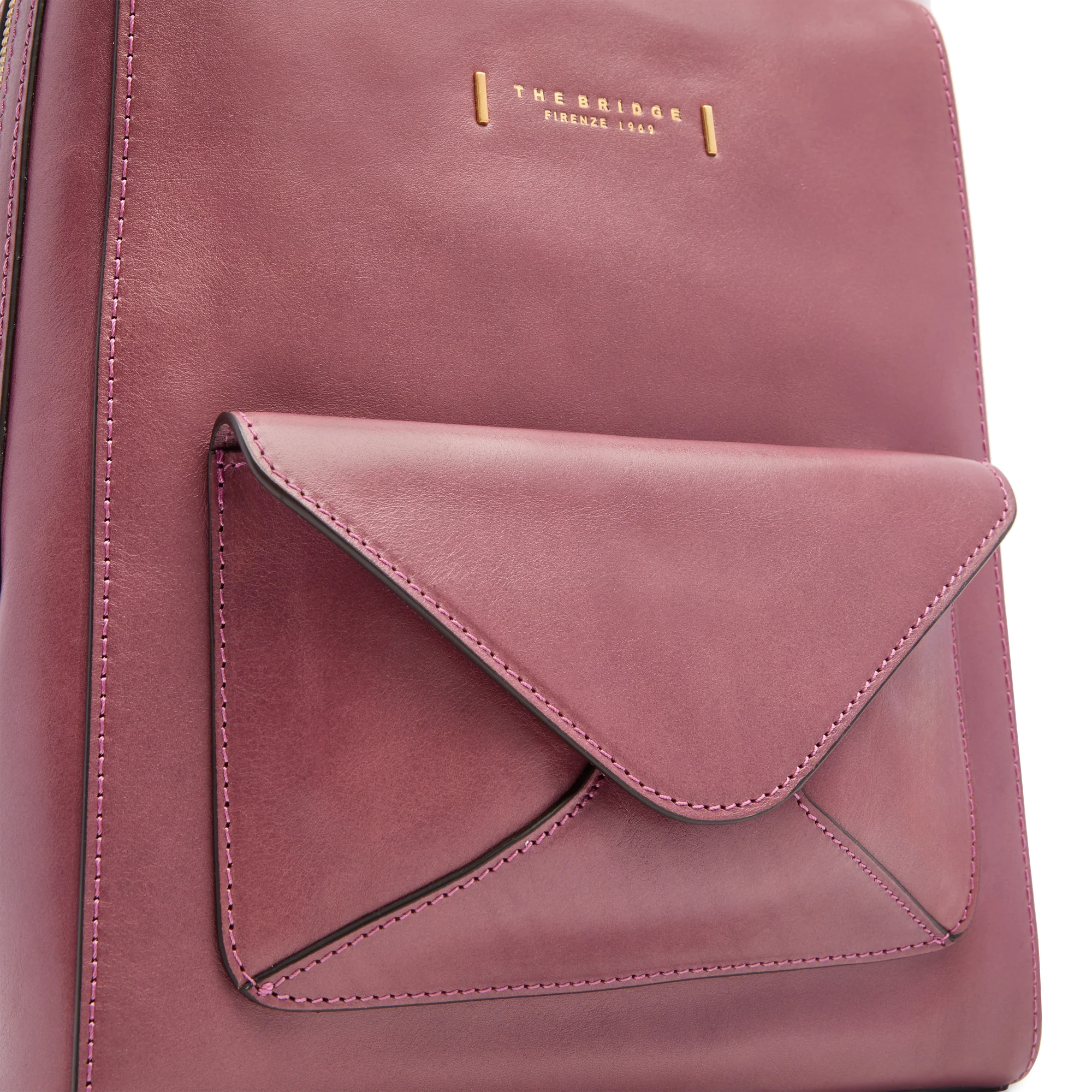 Women’s leather backpack with front pocket - Image 5