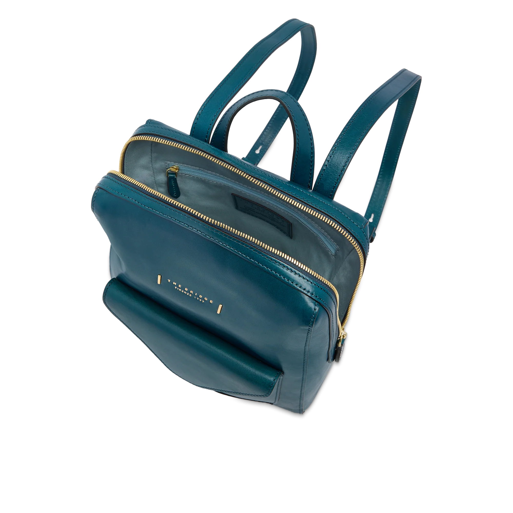 Women’s leather backpack with front pocket - Image 4