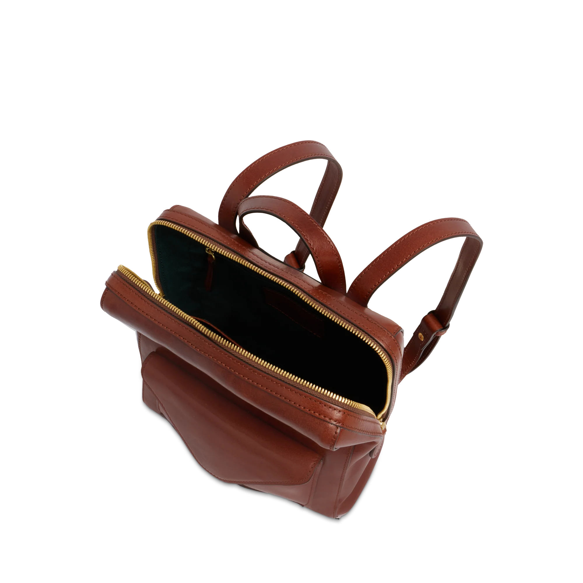 Women’s leather backpack with front pocket - Image 4