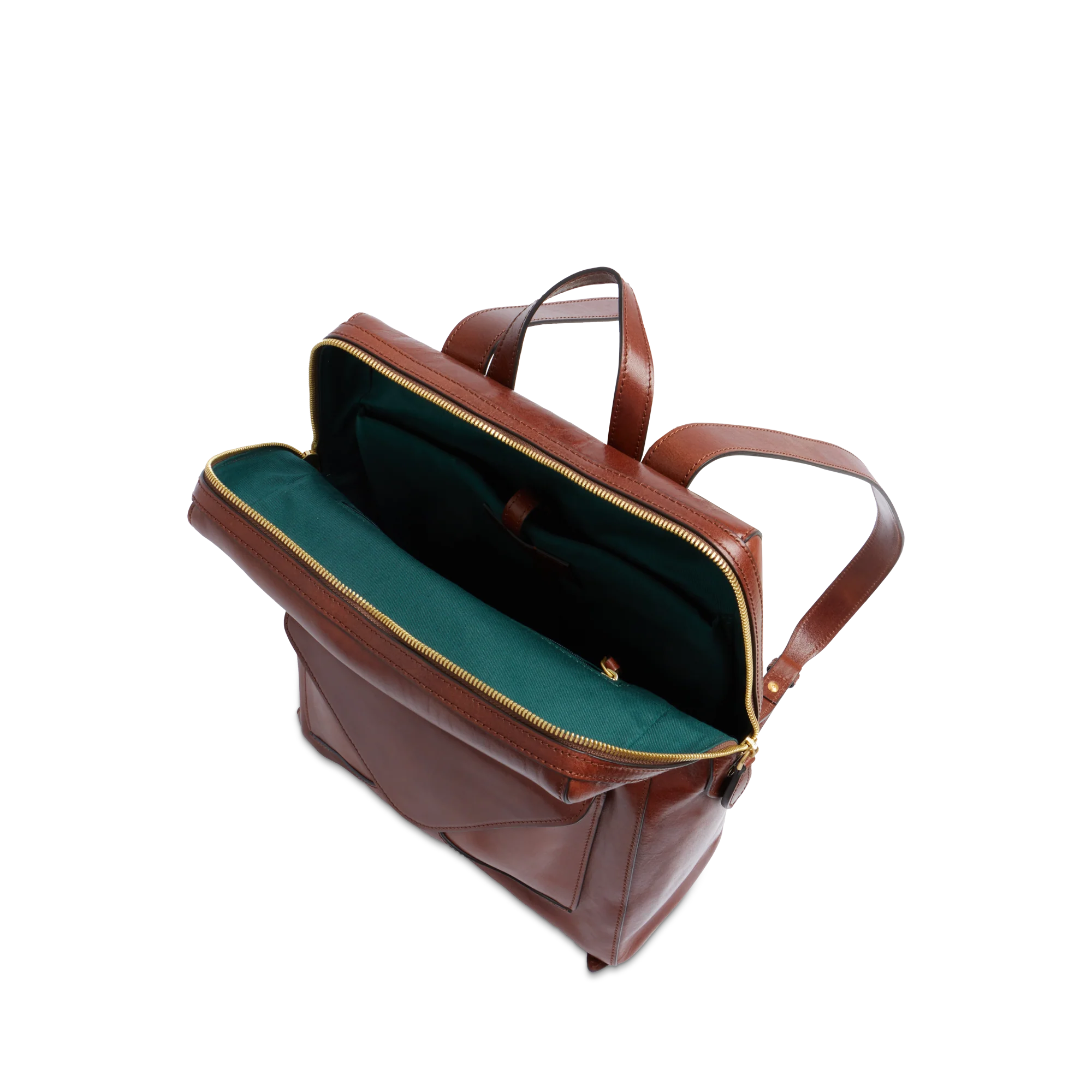 Women’s leather backpack with front pocket - Image 4