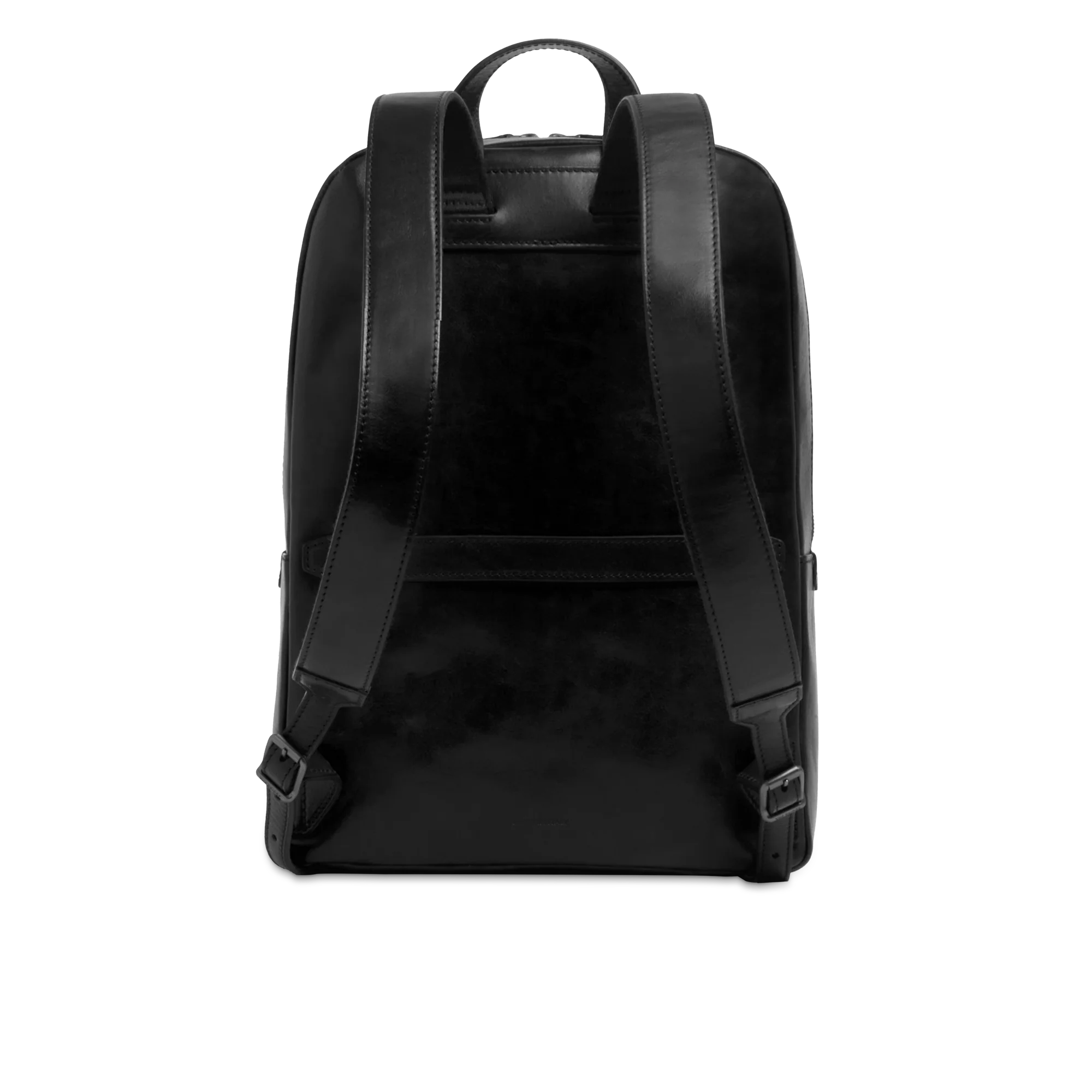 Men’s leather laptop backpack with one zip - Image 3