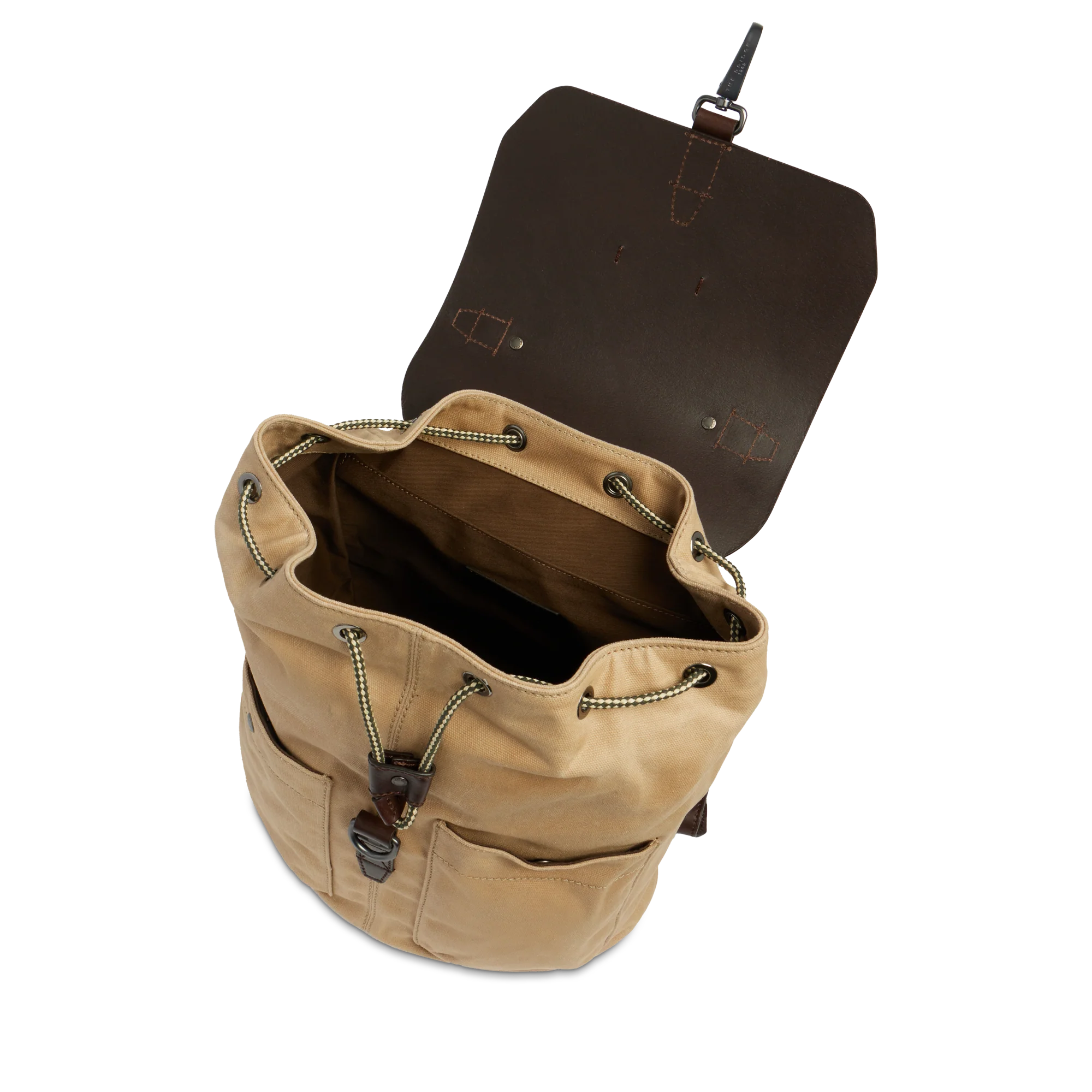Men’s leather and fabric backpack - Image 4