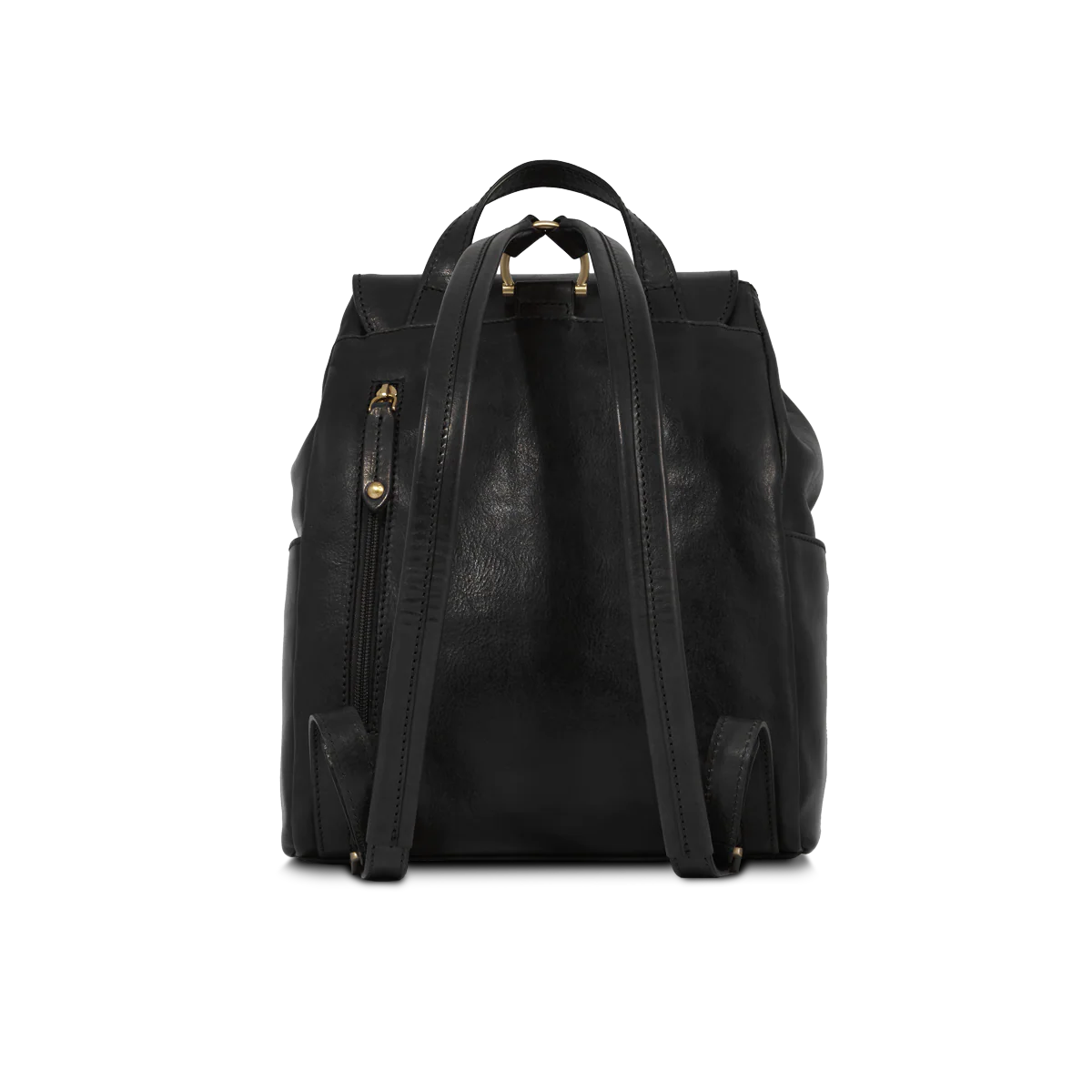 Backpack in leather with front pocket - Image 3