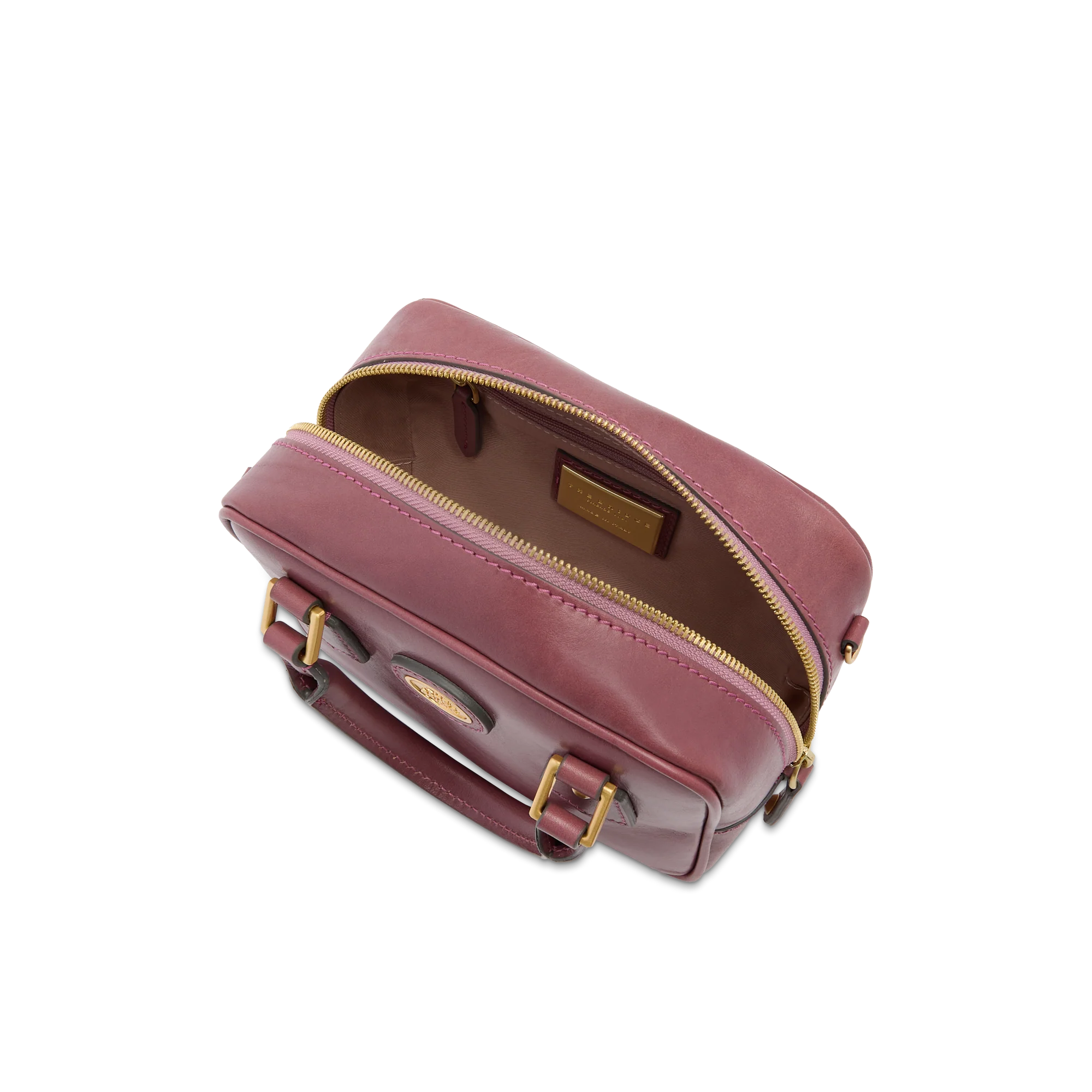Leather bowling bag with removable shoulder strap - Image 4