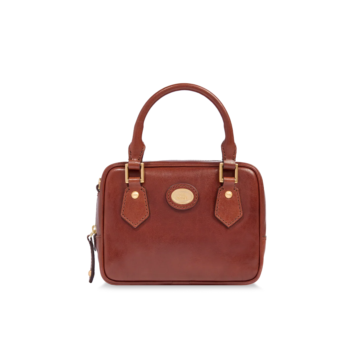 Leather satchel with removable strap