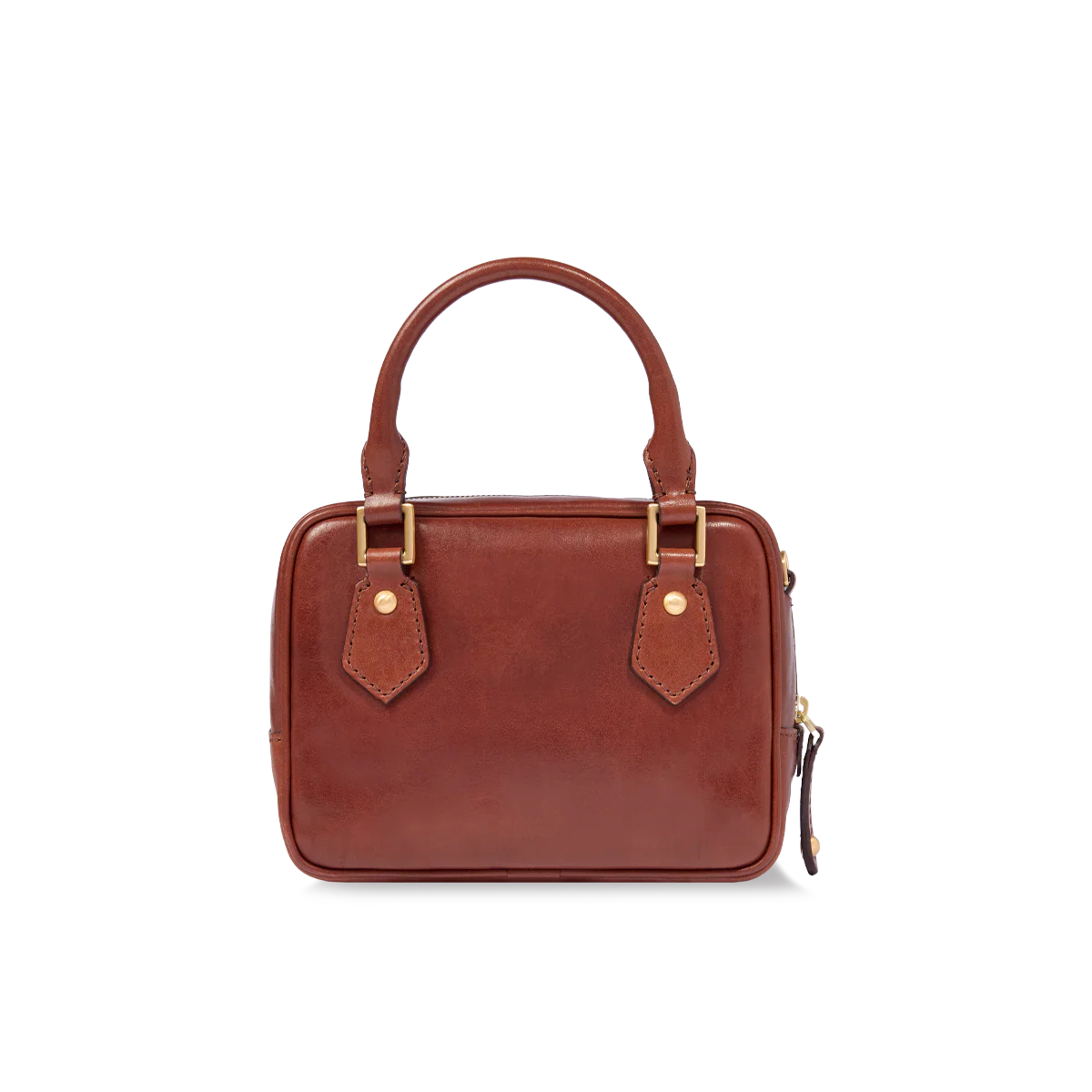 Leather satchel with removable strap - Image 3