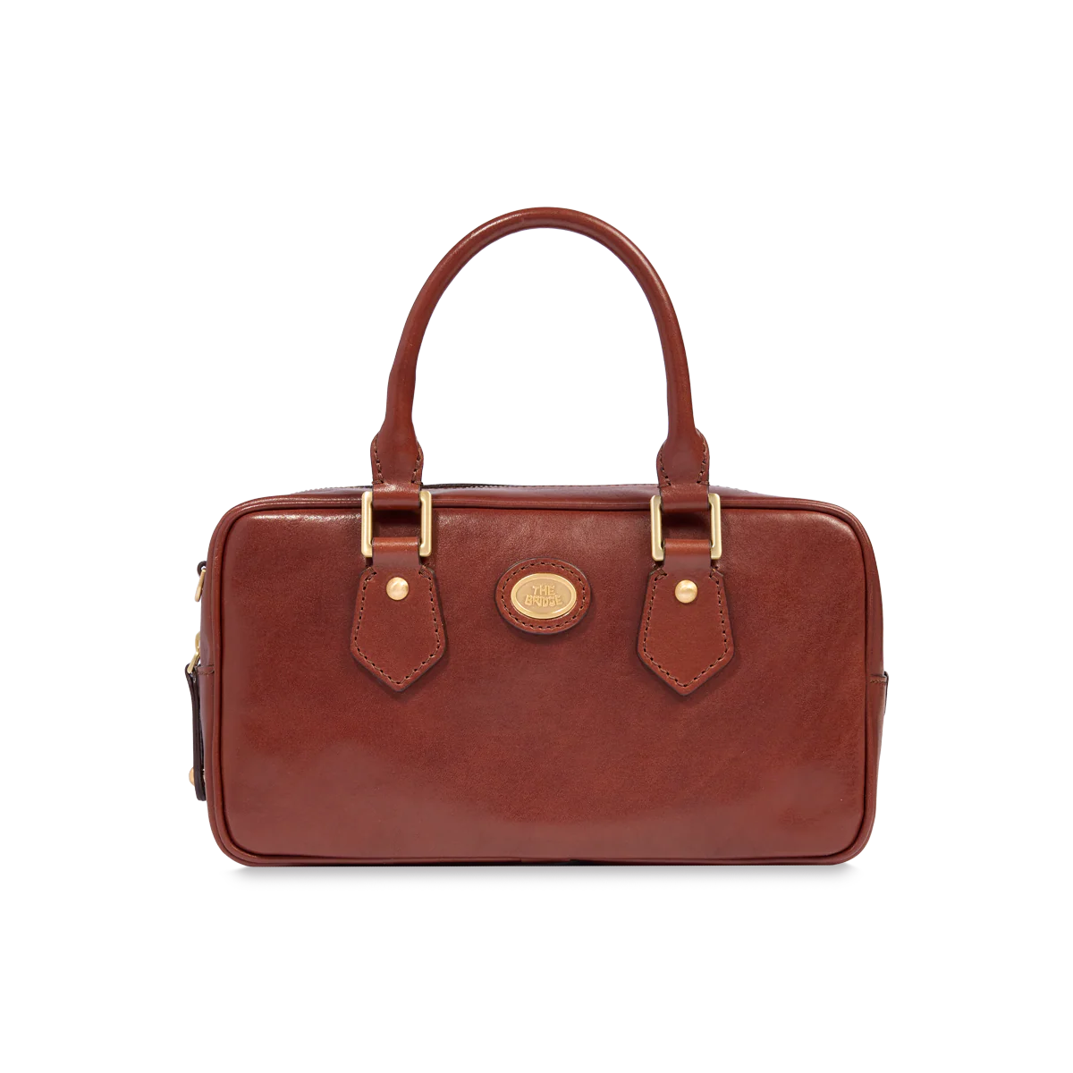 Leather satchel with removable strap