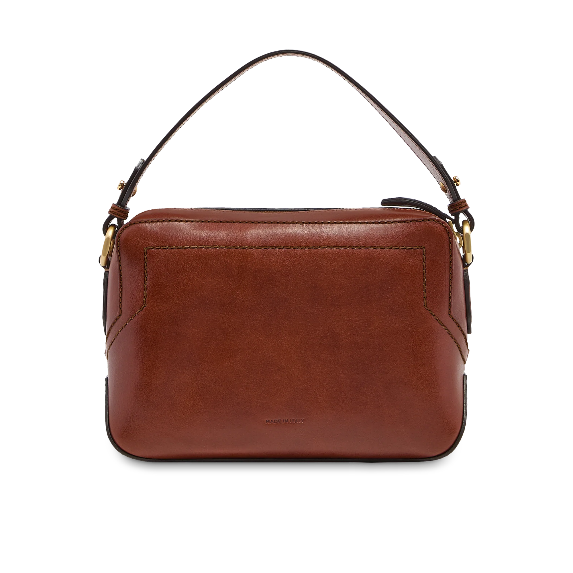 Leather crossbody bag with zip closure - Image 3