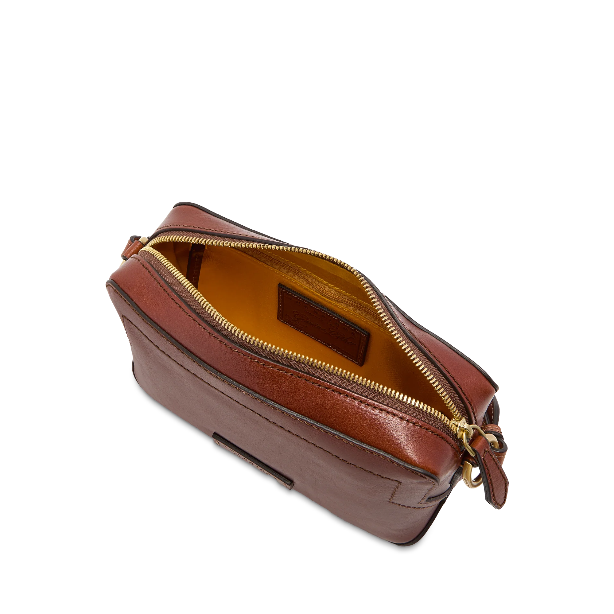 Leather crossbody bag with zip closure - Image 4