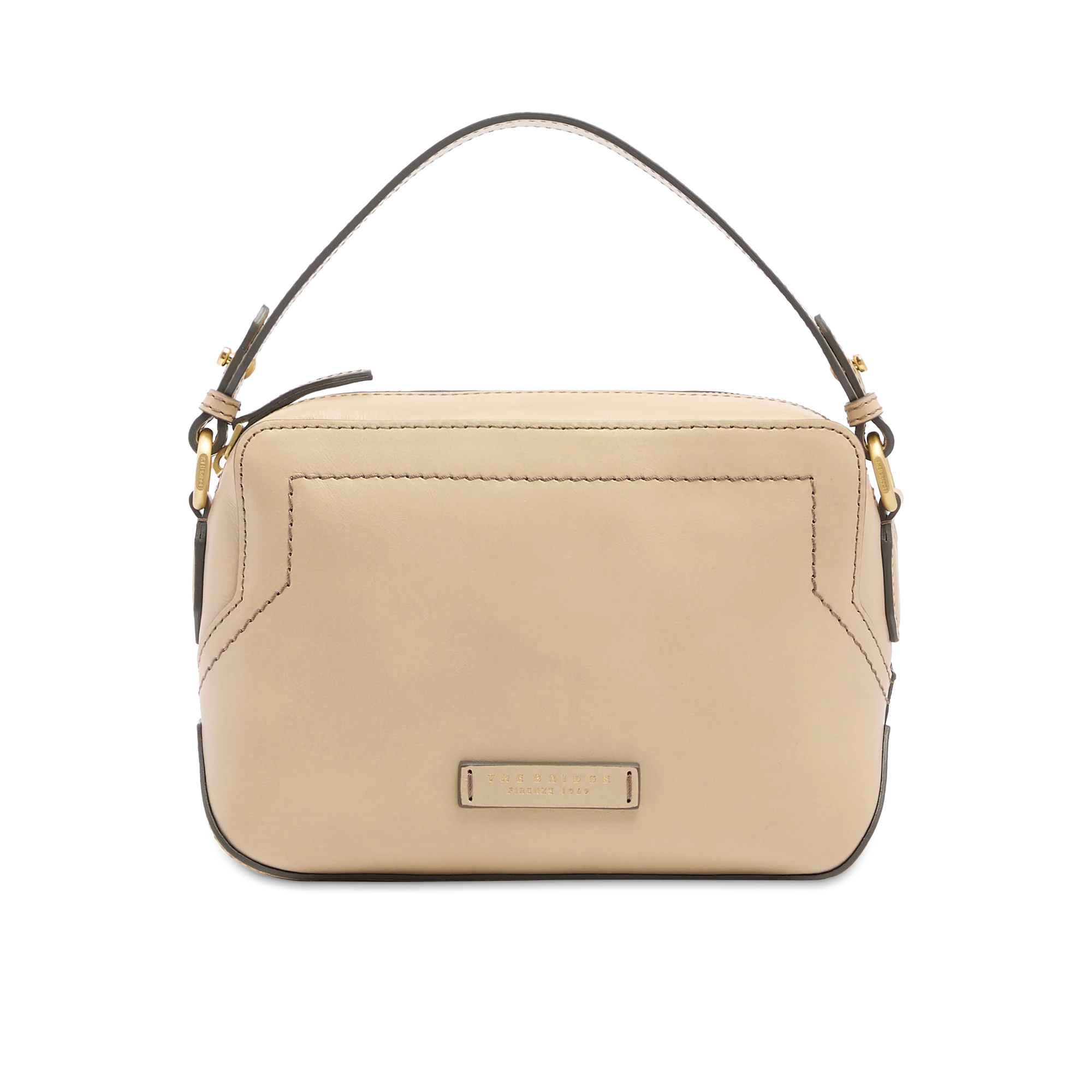 Leather crossbody bag with zip closure