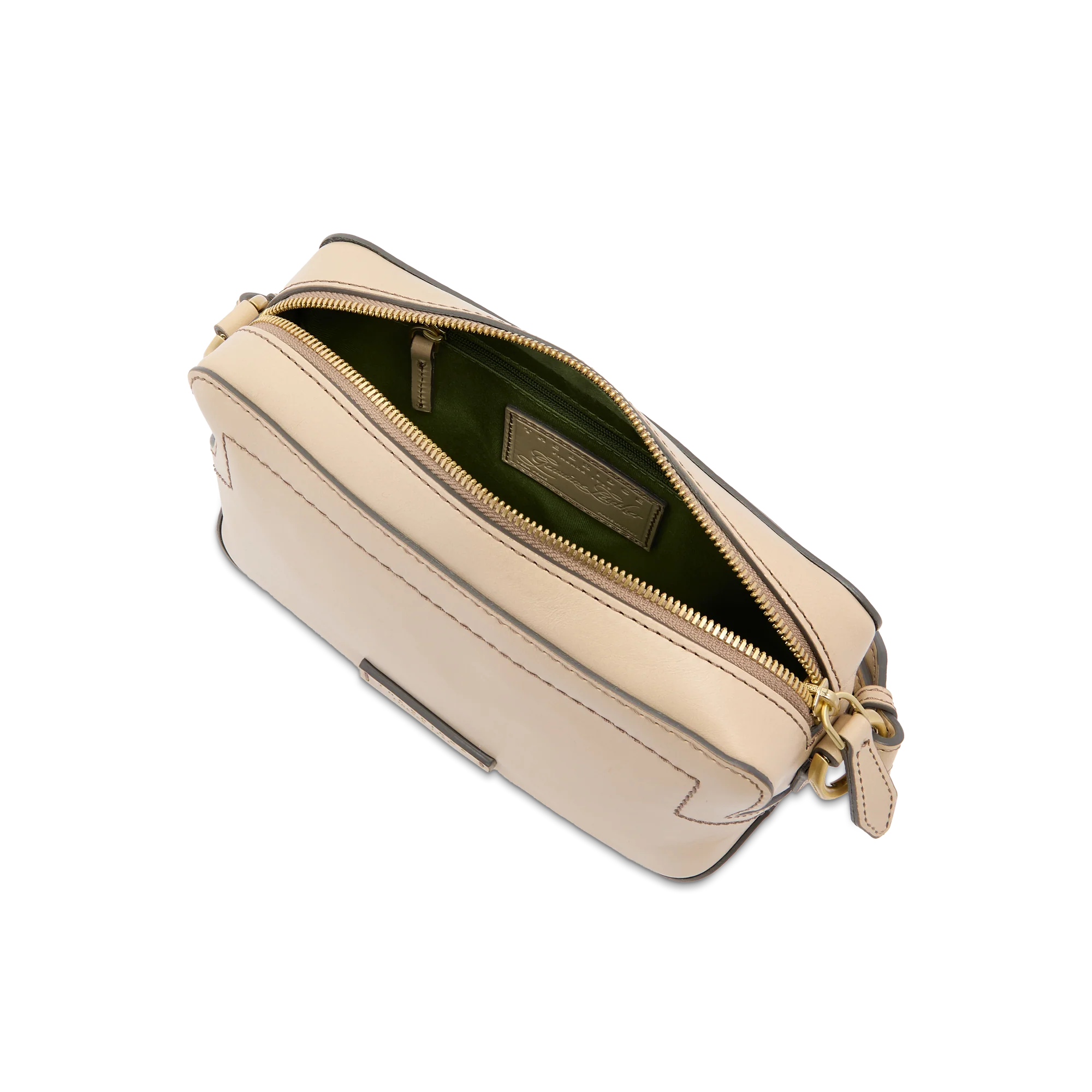 Leather crossbody bag with zip closure - Image 4