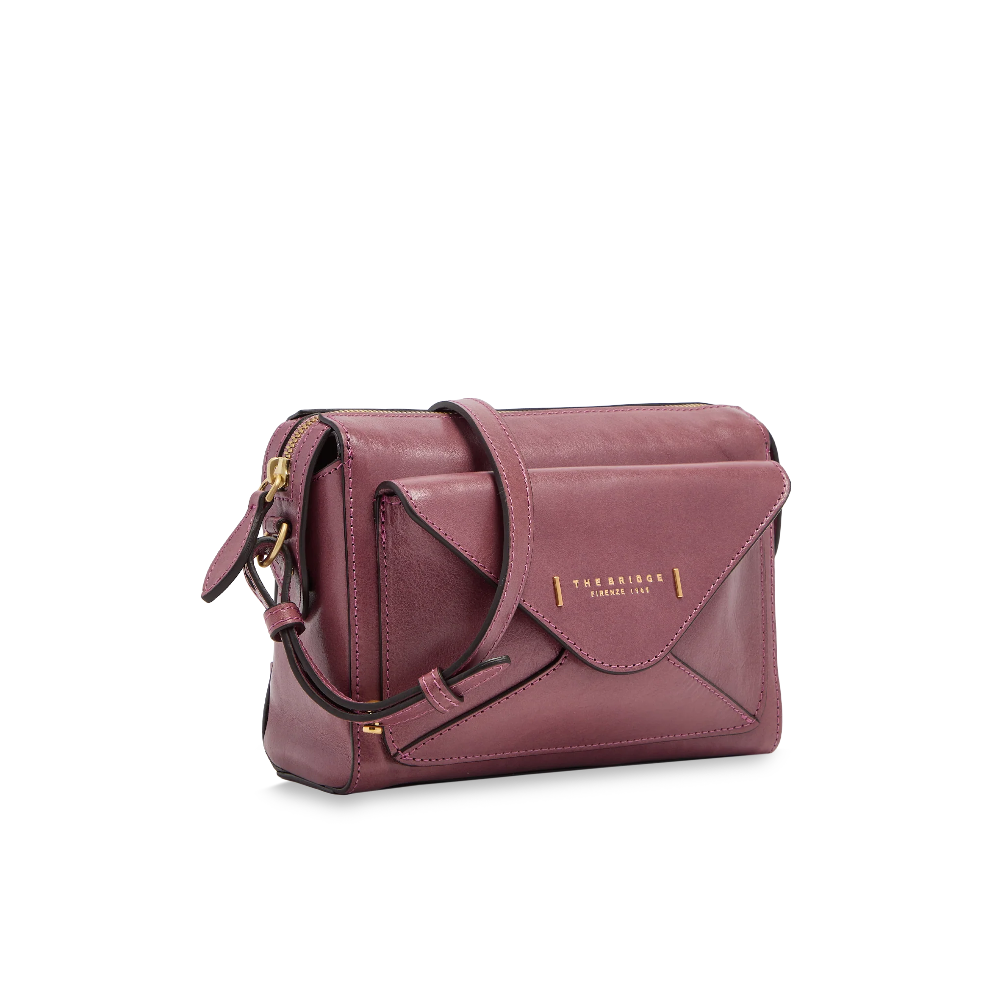 Leather crossbody bag with zip closure - Image 2