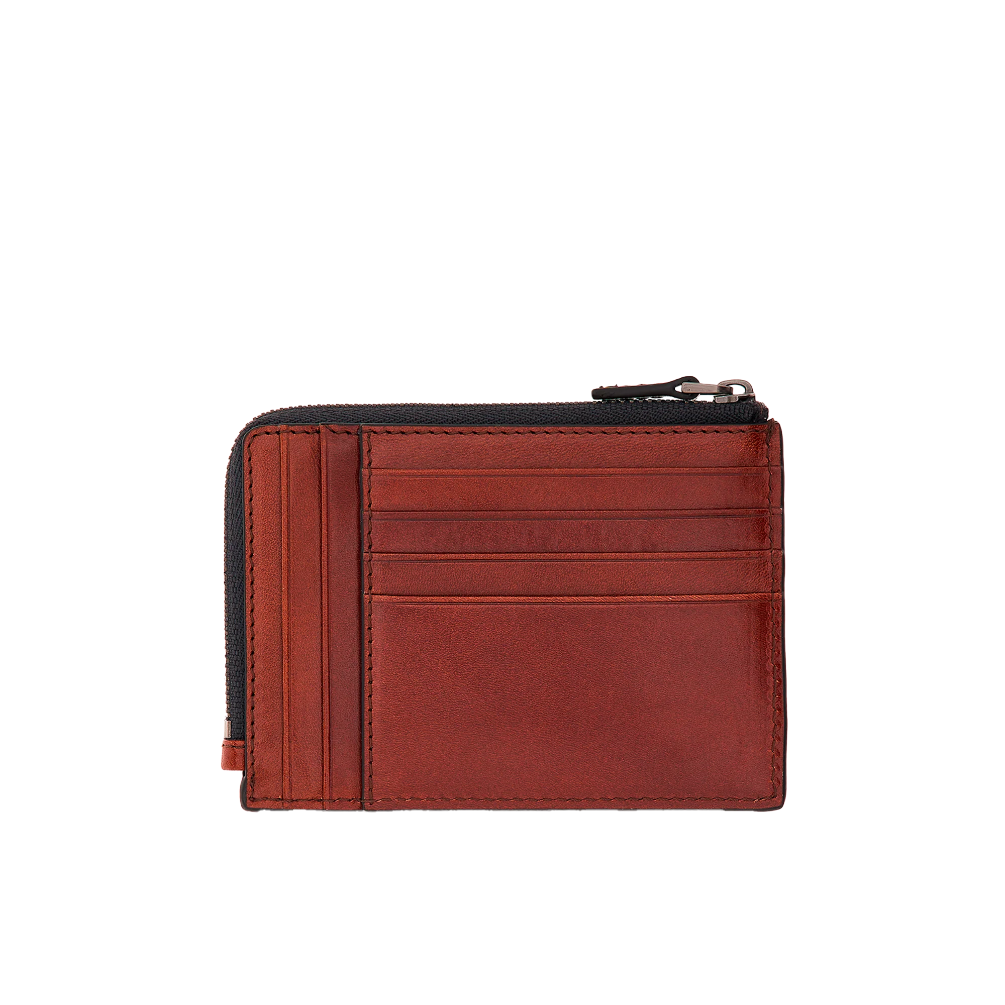 Leather card holder with zip - Image 2