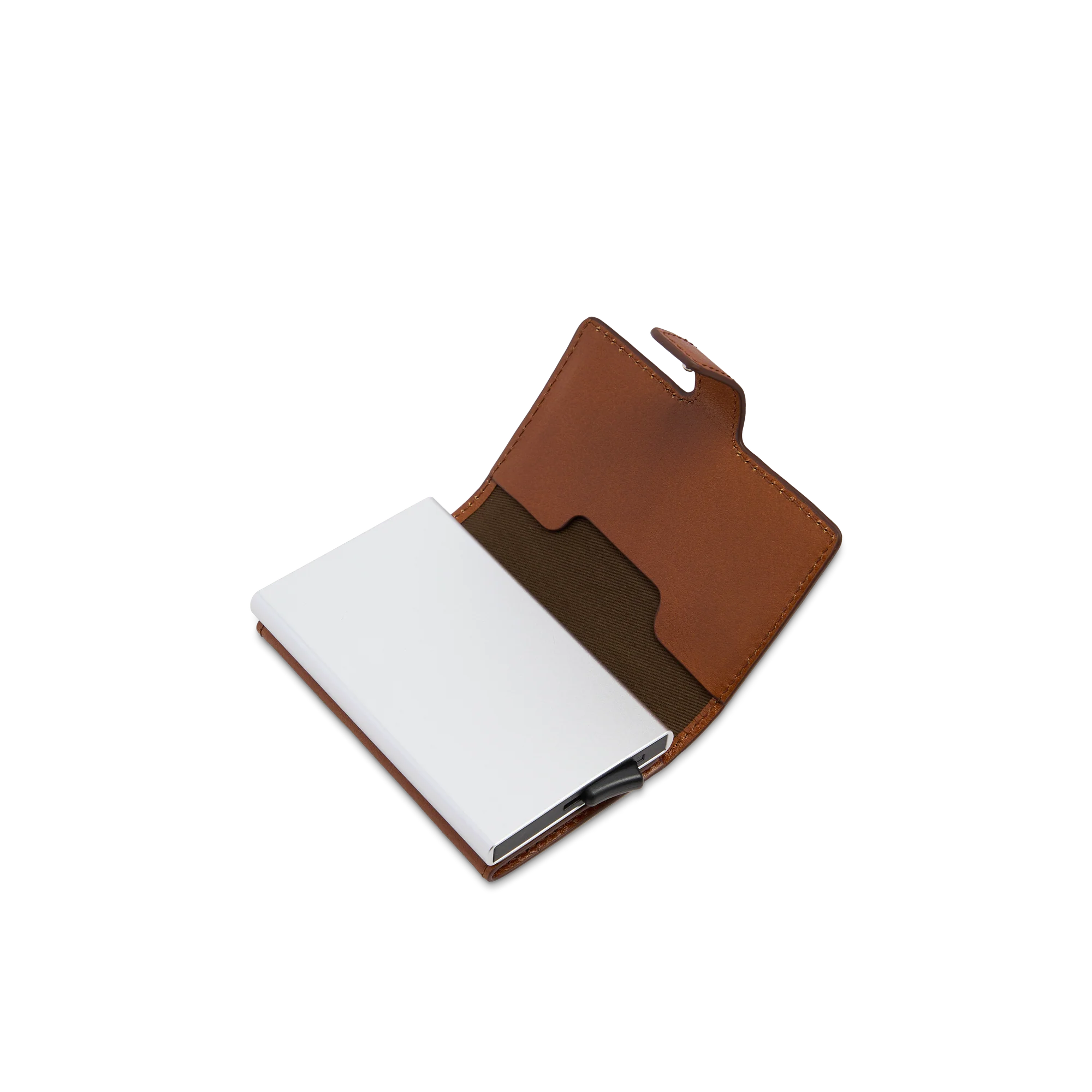 Leather snap card holder with RFID protection - Image 3