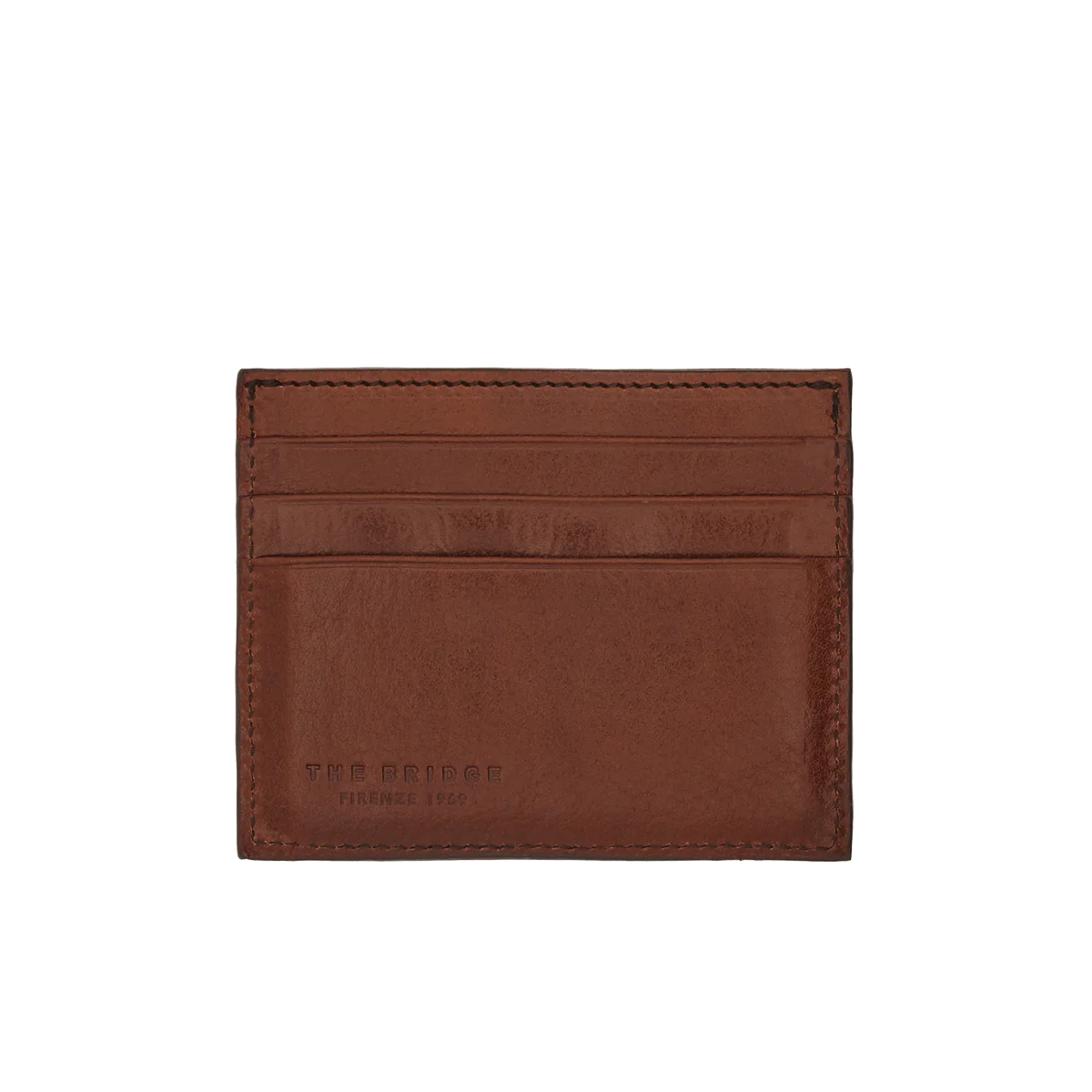 Compact leather card holder