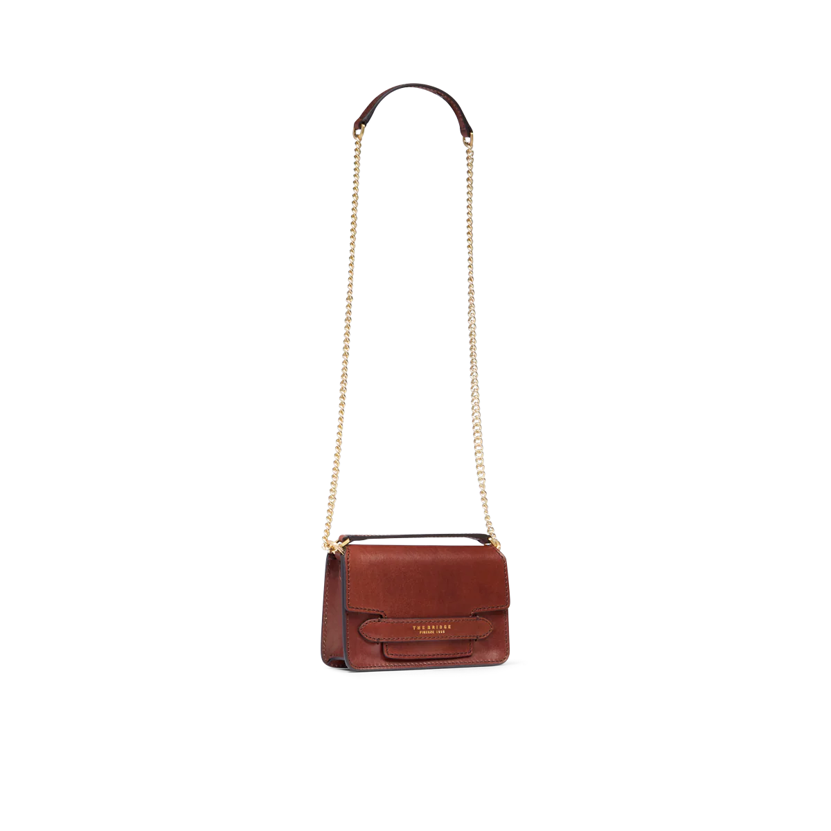 Leather crossbody bag with chain - Image 5