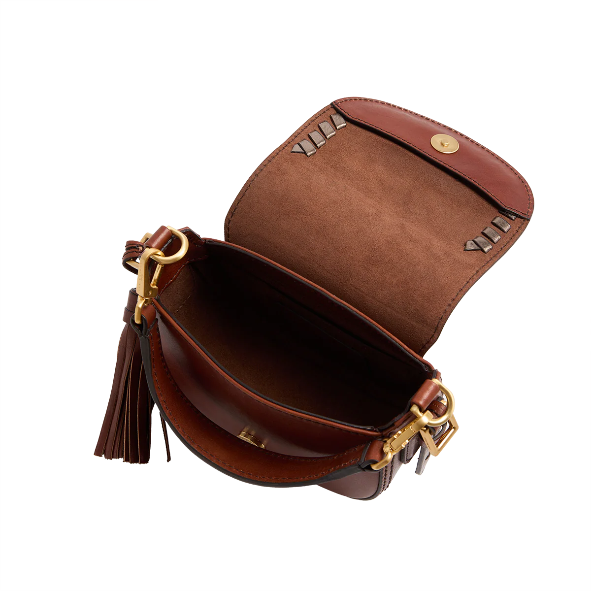 Pearl District Holiday Edition – leather shoulder bag with bronze details - Image 4