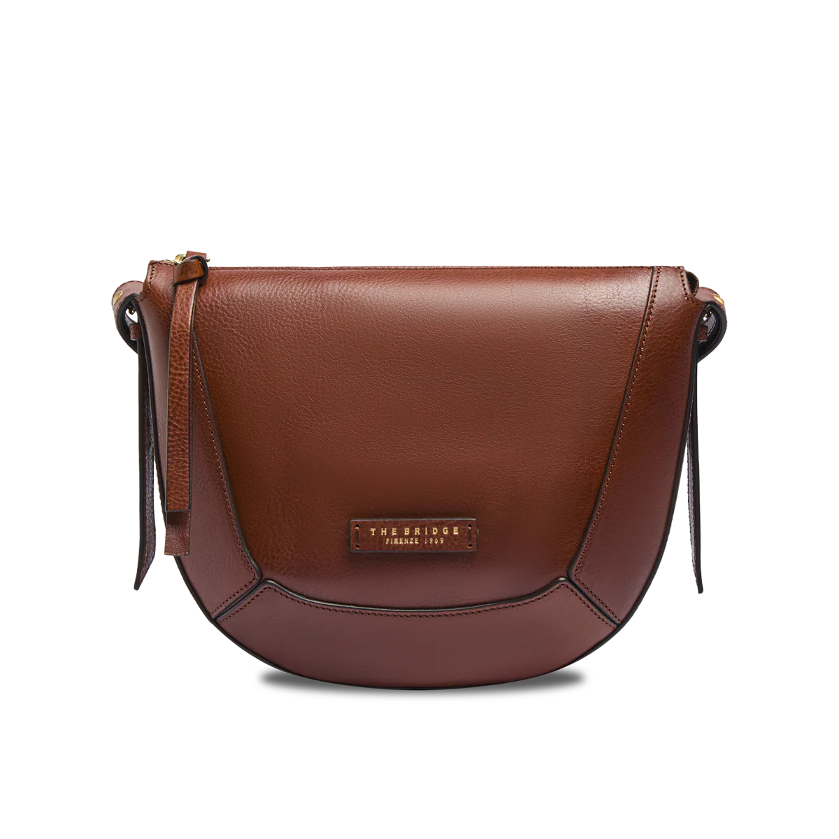 Small grained leather crossbody bag