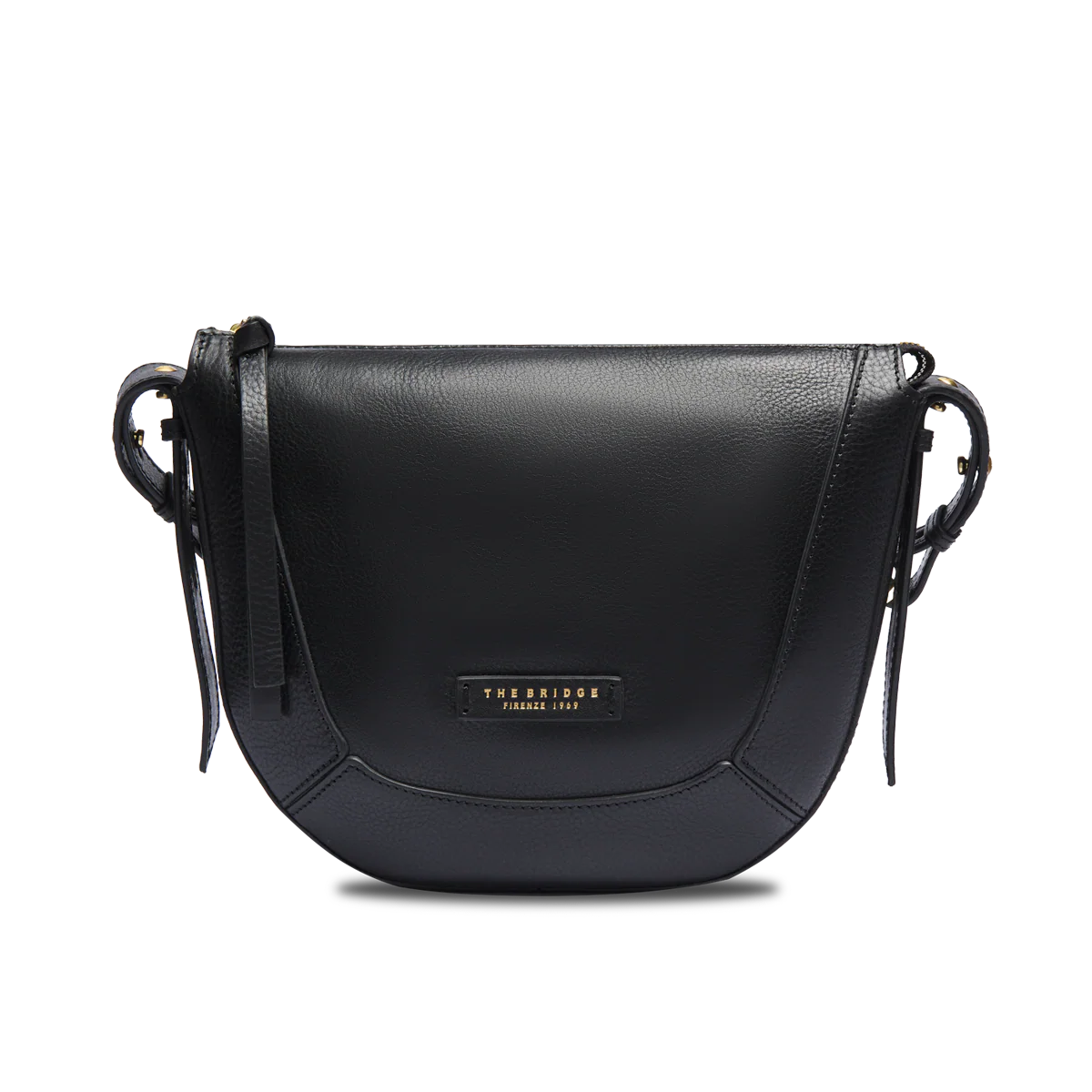 Small grained leather crossbody bag
