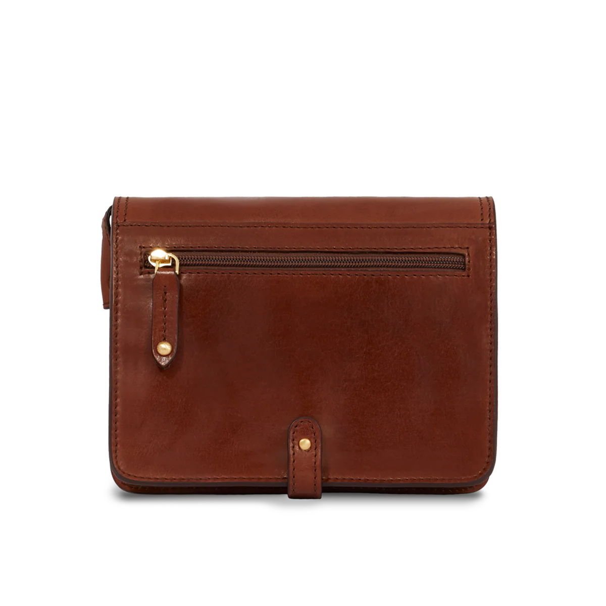 Leather shoulder bag with compartments - Image 3