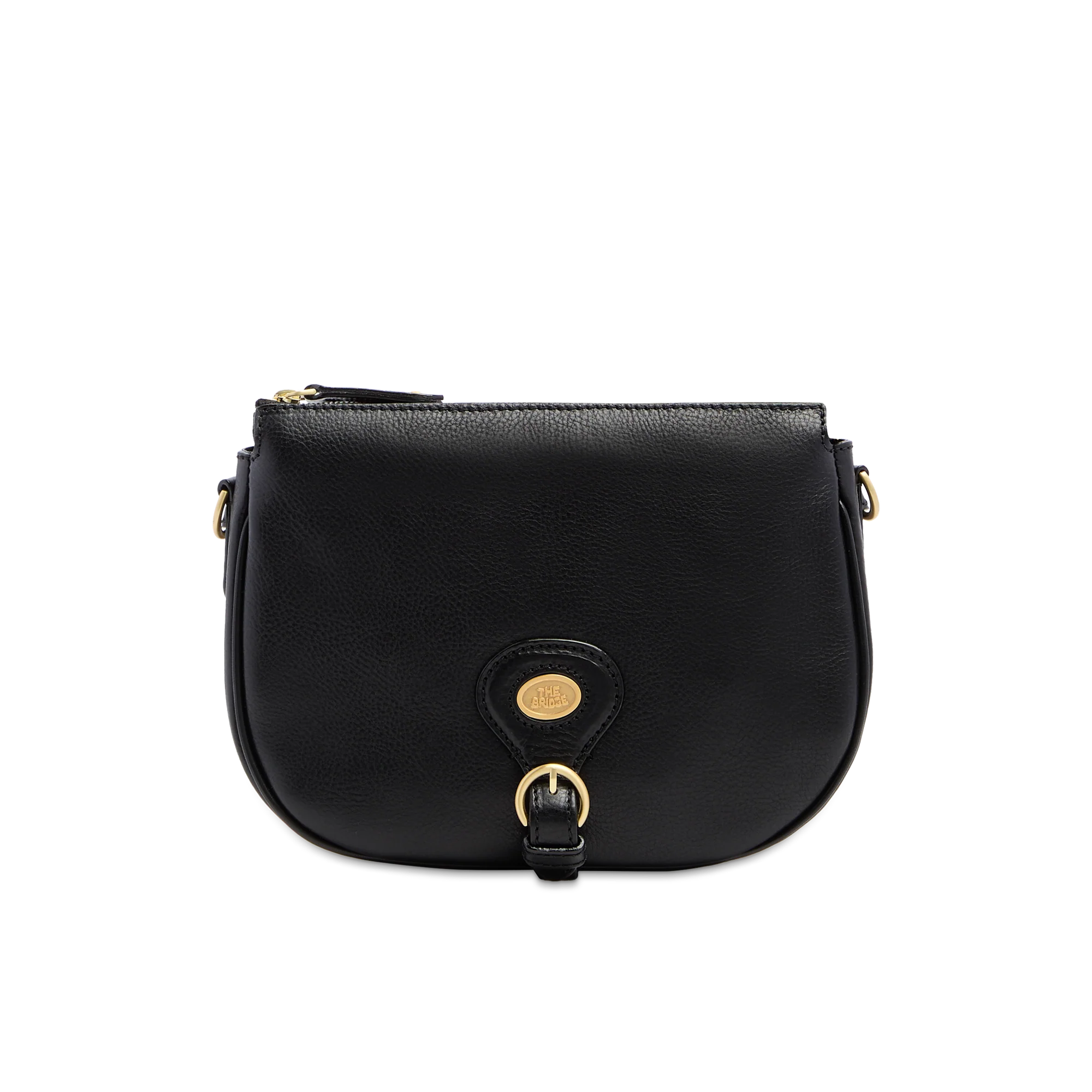 Women’s leather crossbody bag with zip closure