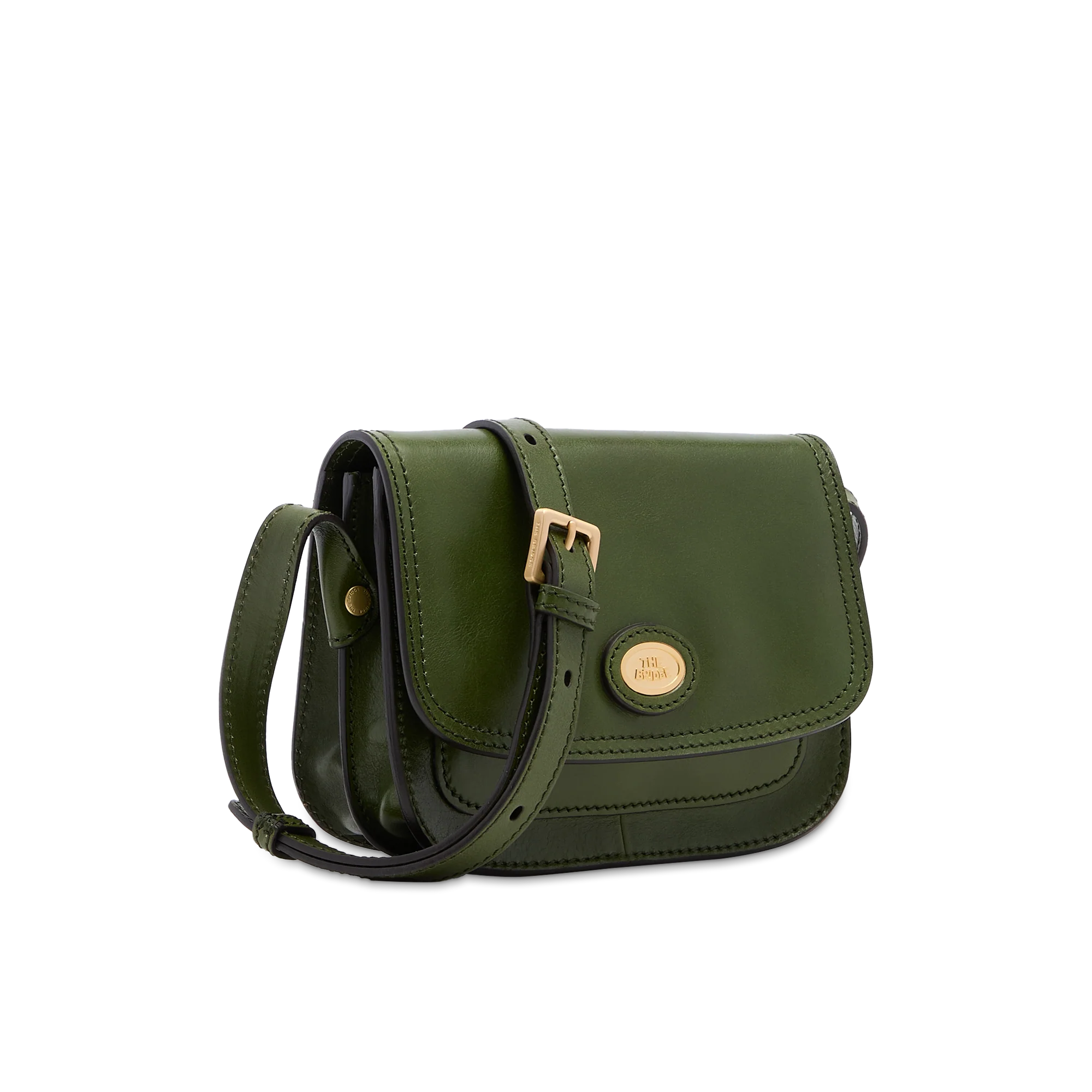 Leather crossbody bag with compartments, small size - Image 2