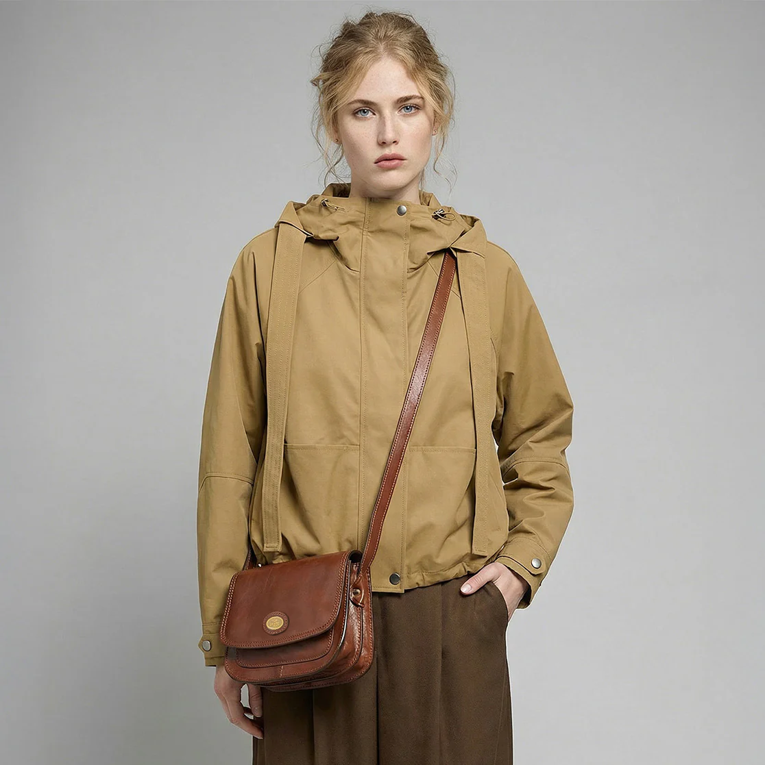 Small leather crossbody with compartments - Image 6