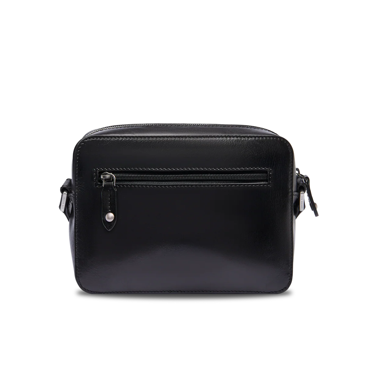 Men's leather crossbody with front zip - Image 3