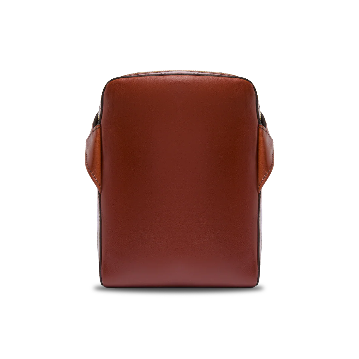 Men's leather crossbody with front zip - Image 3