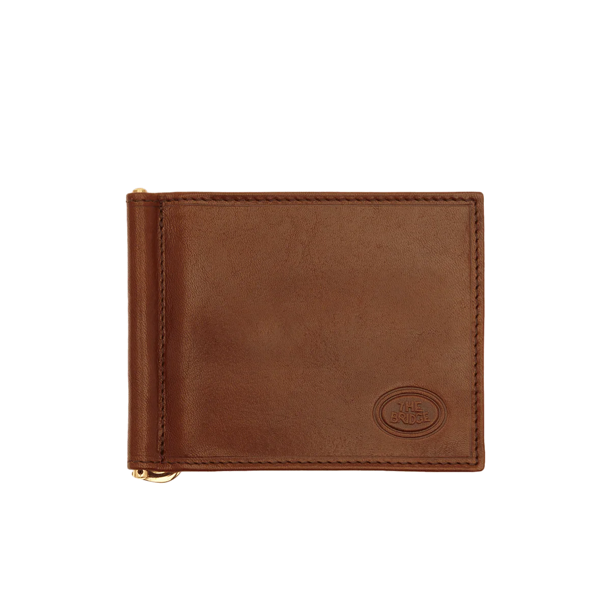 Leather card holder with money clip