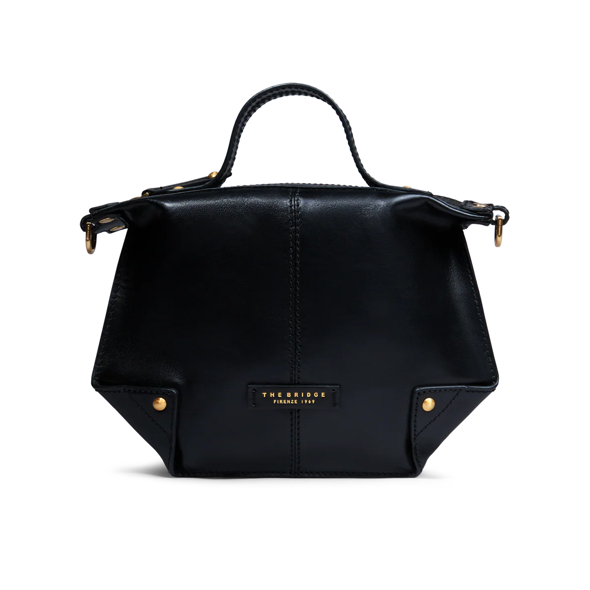 Crossbody bag in leather with zip closure - size s
