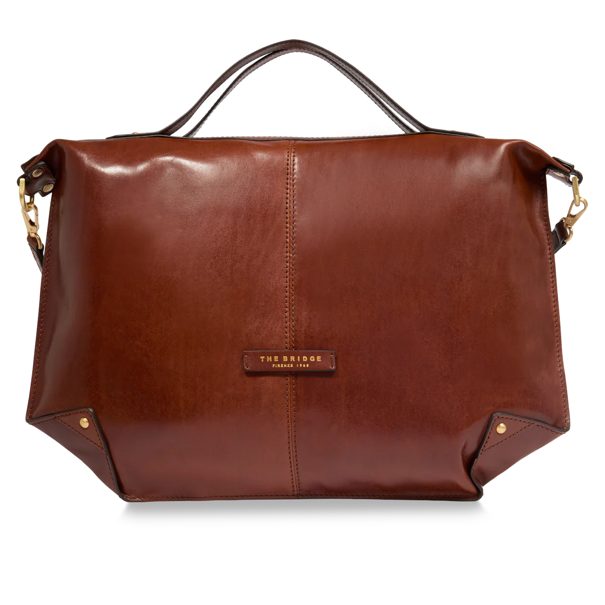 Crossbody bag in leather with zip closure - size l