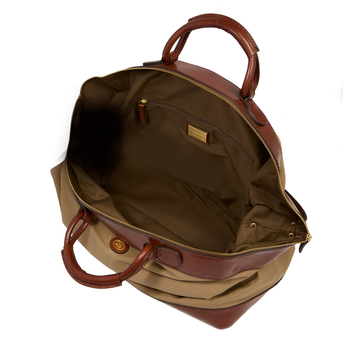 Leather and fabric duffle bag big size - Image 4