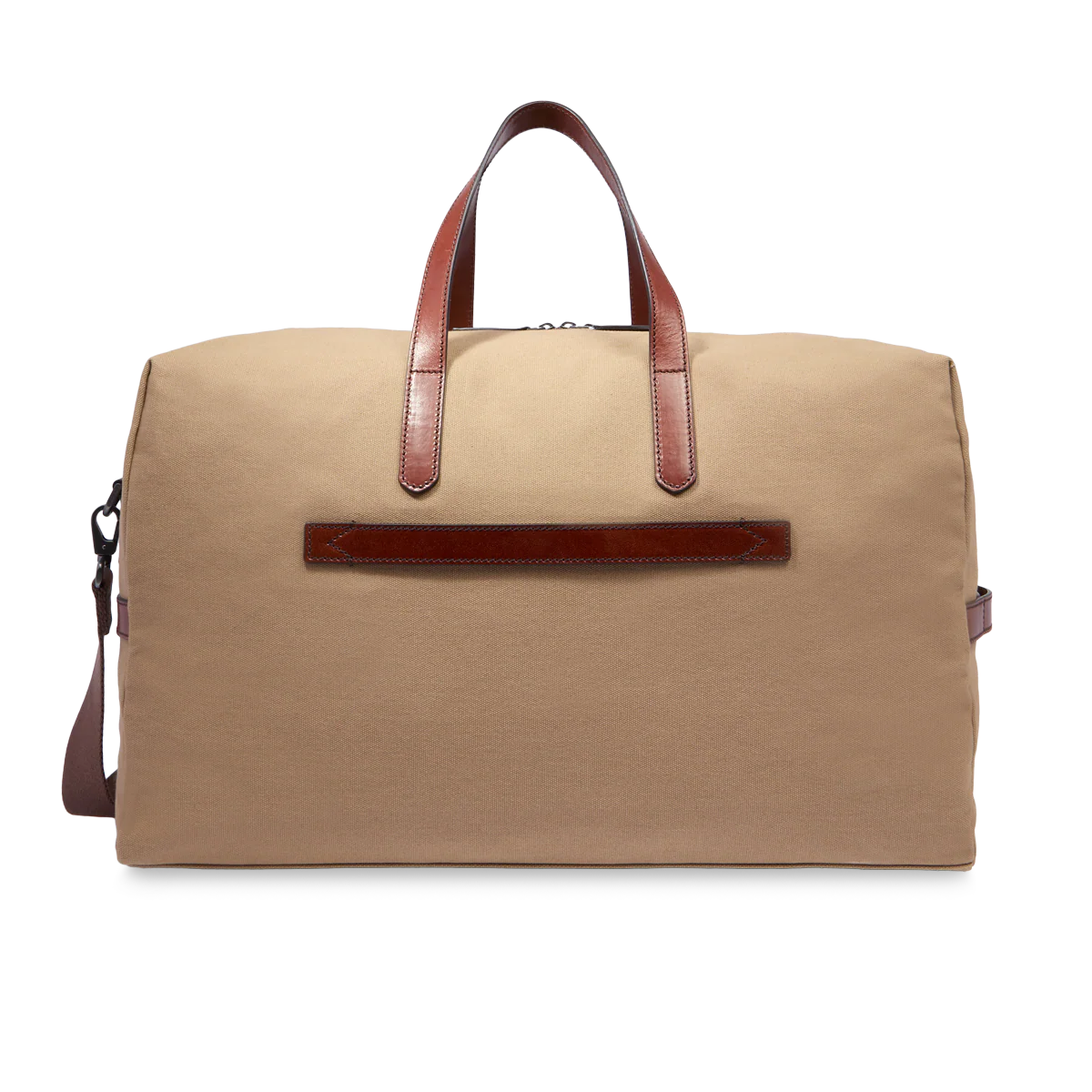 Leather and fabric duffle bag medium size - Image 3