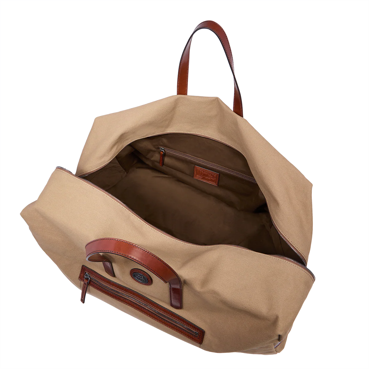 Leather and fabric duffle bag big size - Image 4