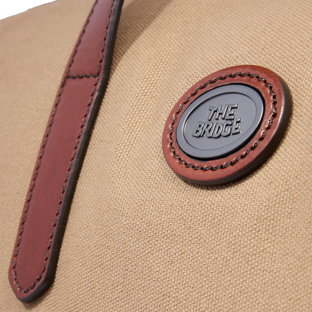 Leather and fabric duffle bag big size - Image 5