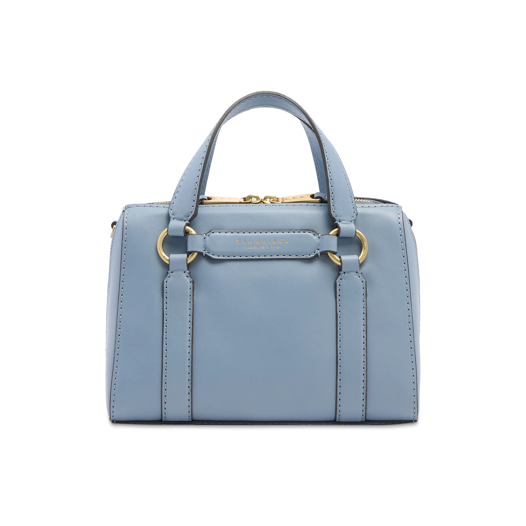 Leather handbag with removable shoulder strap