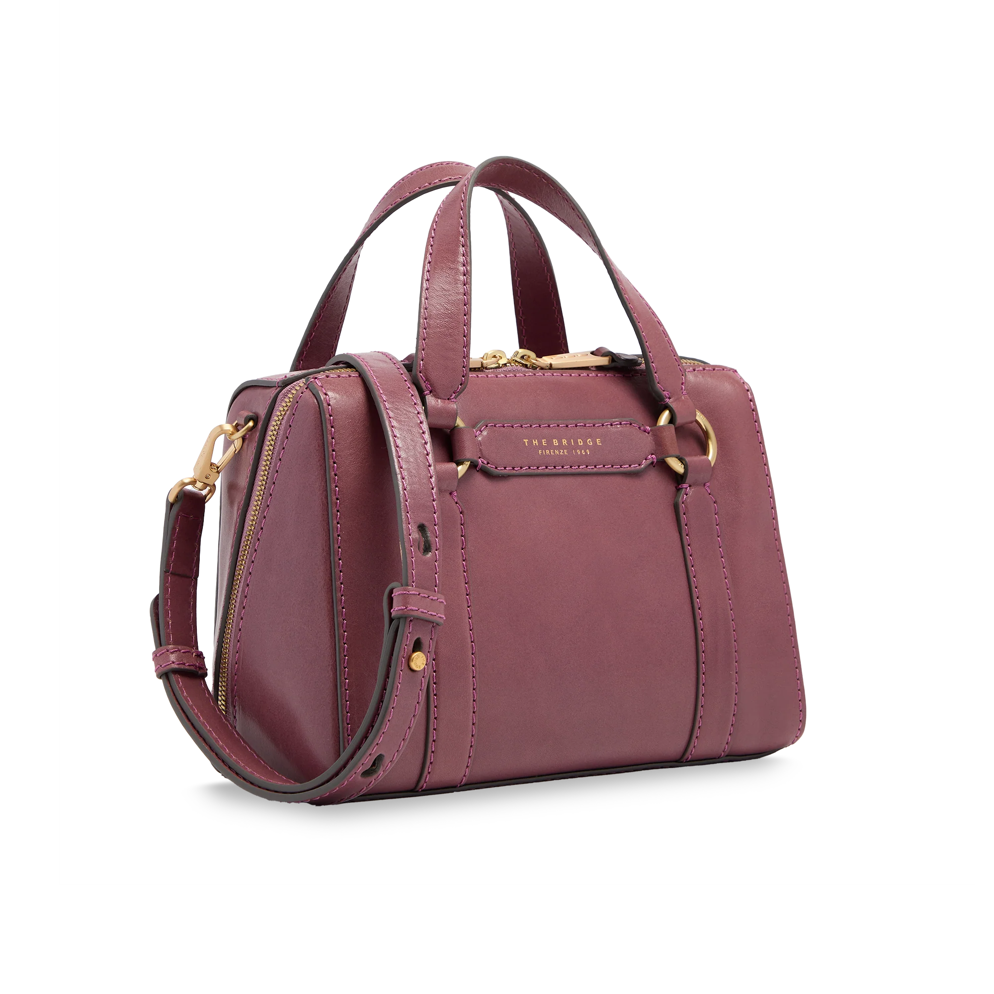 Leather handbag with removable shoulder strap - Image 2