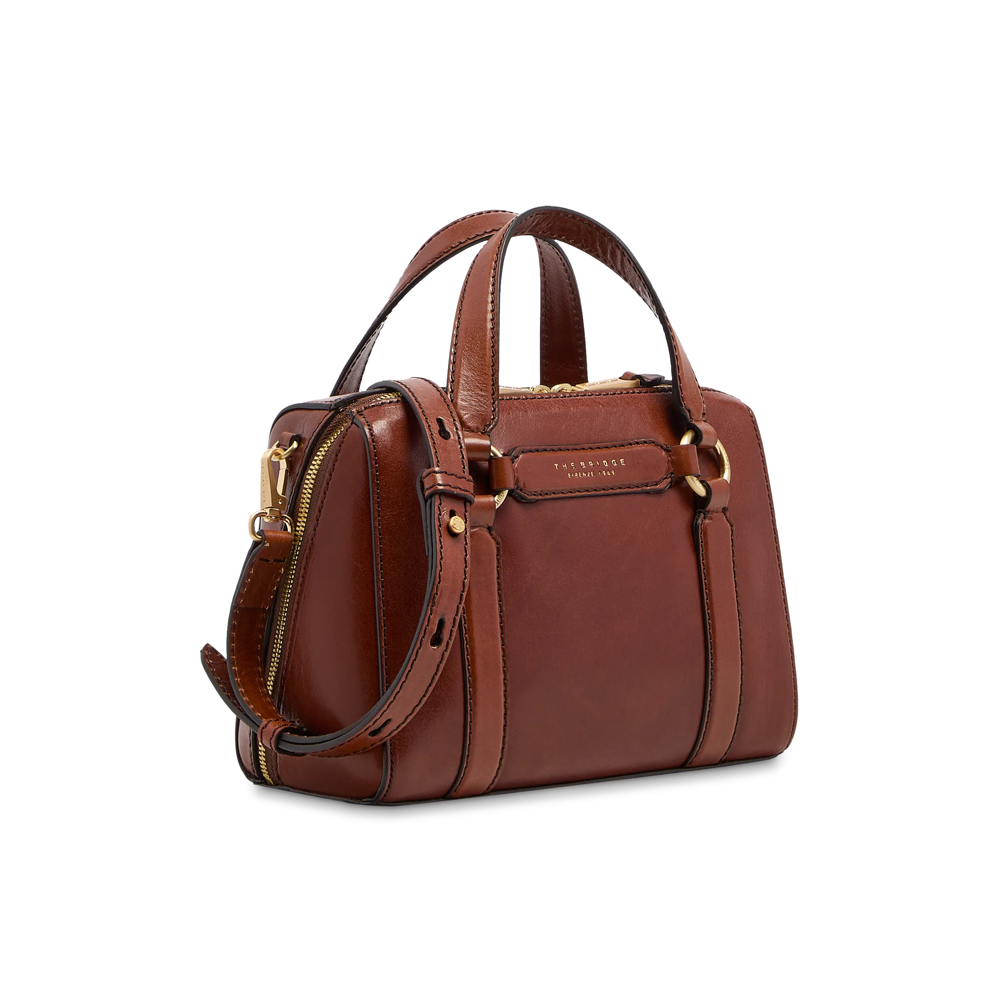 Leather handbag with removable shoulder strap - Image 2
