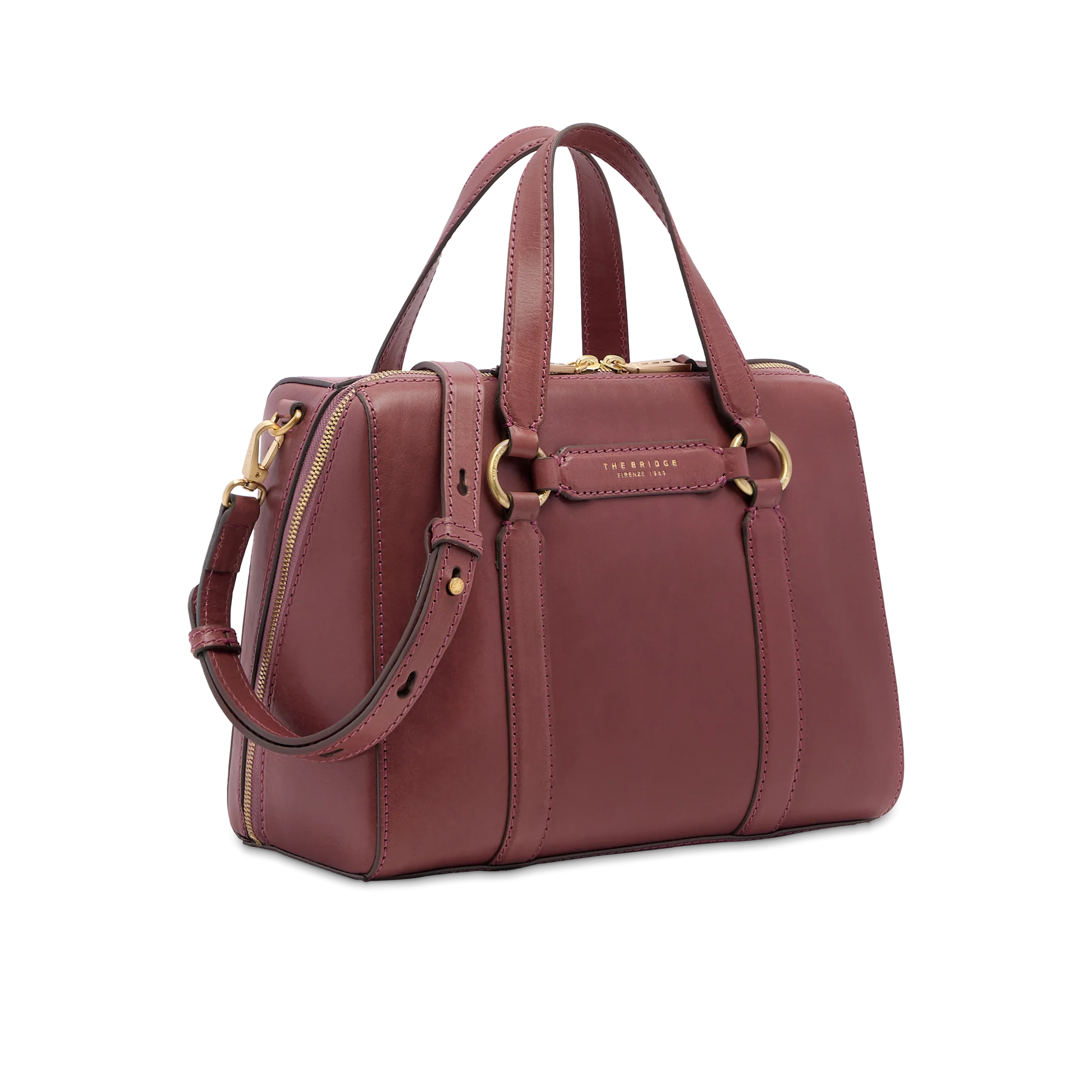 Large leather handbag with shoulder strap - Image 2