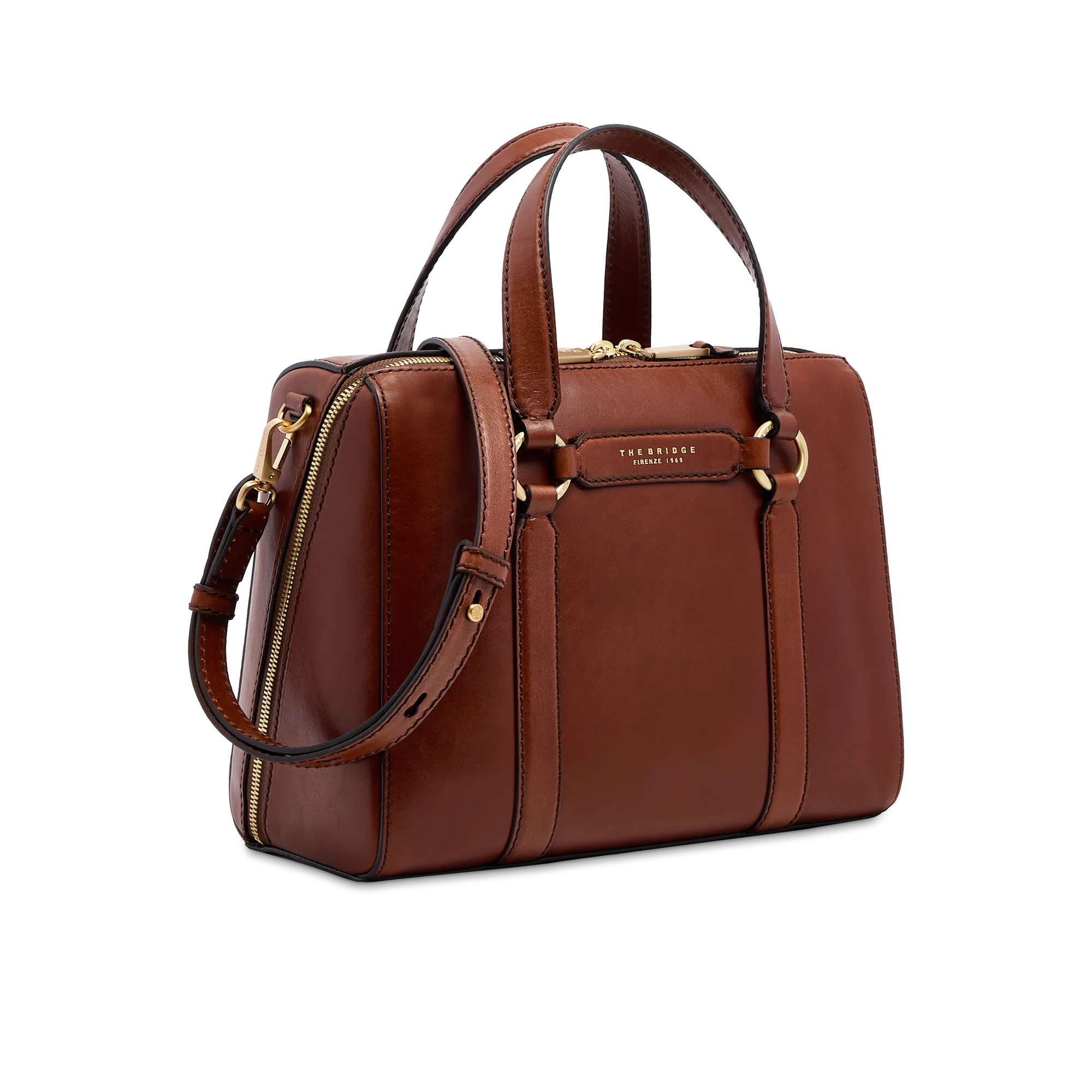 Large leather handbag with shoulder strap - Image 2