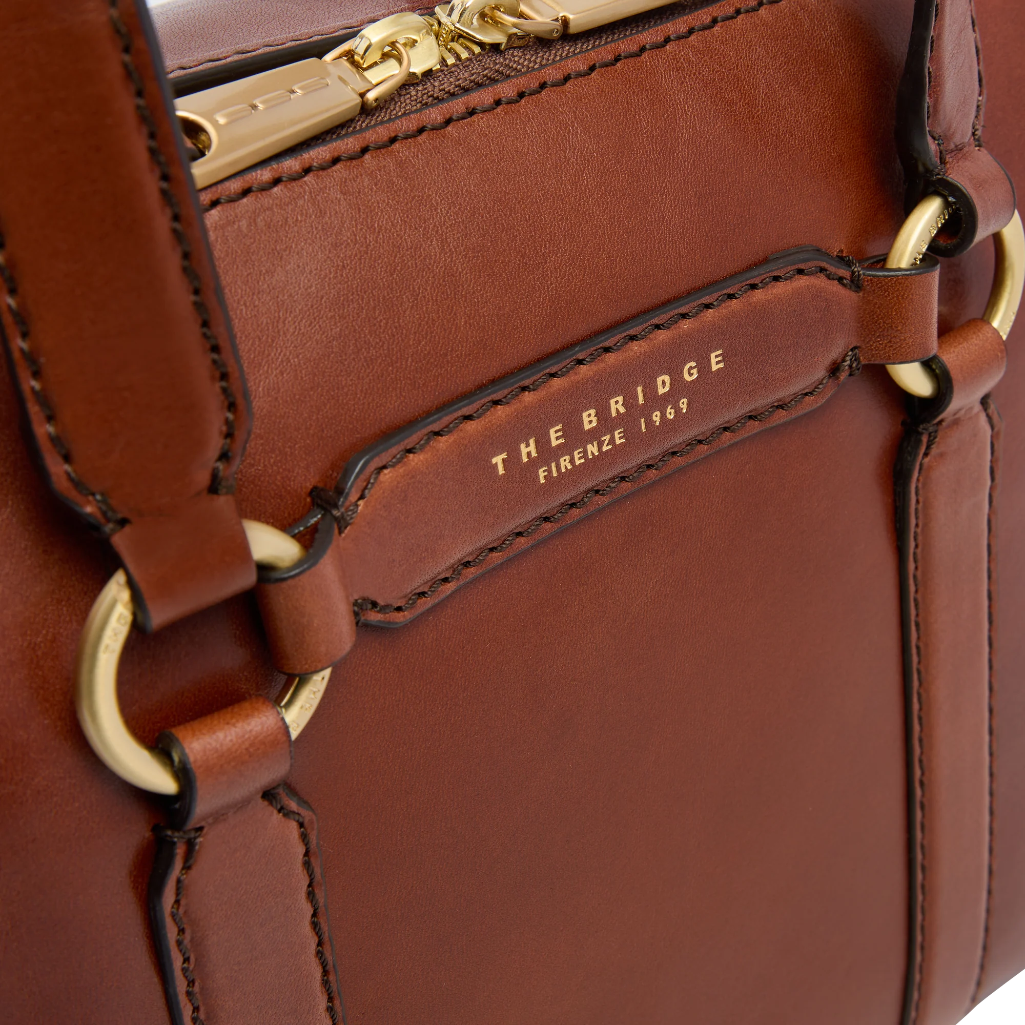 Large leather handbag with shoulder strap - Image 5