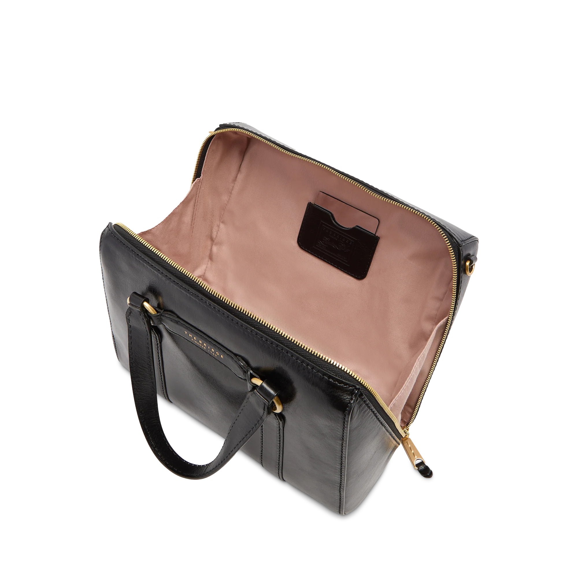 Large leather handbag with shoulder strap - Image 4