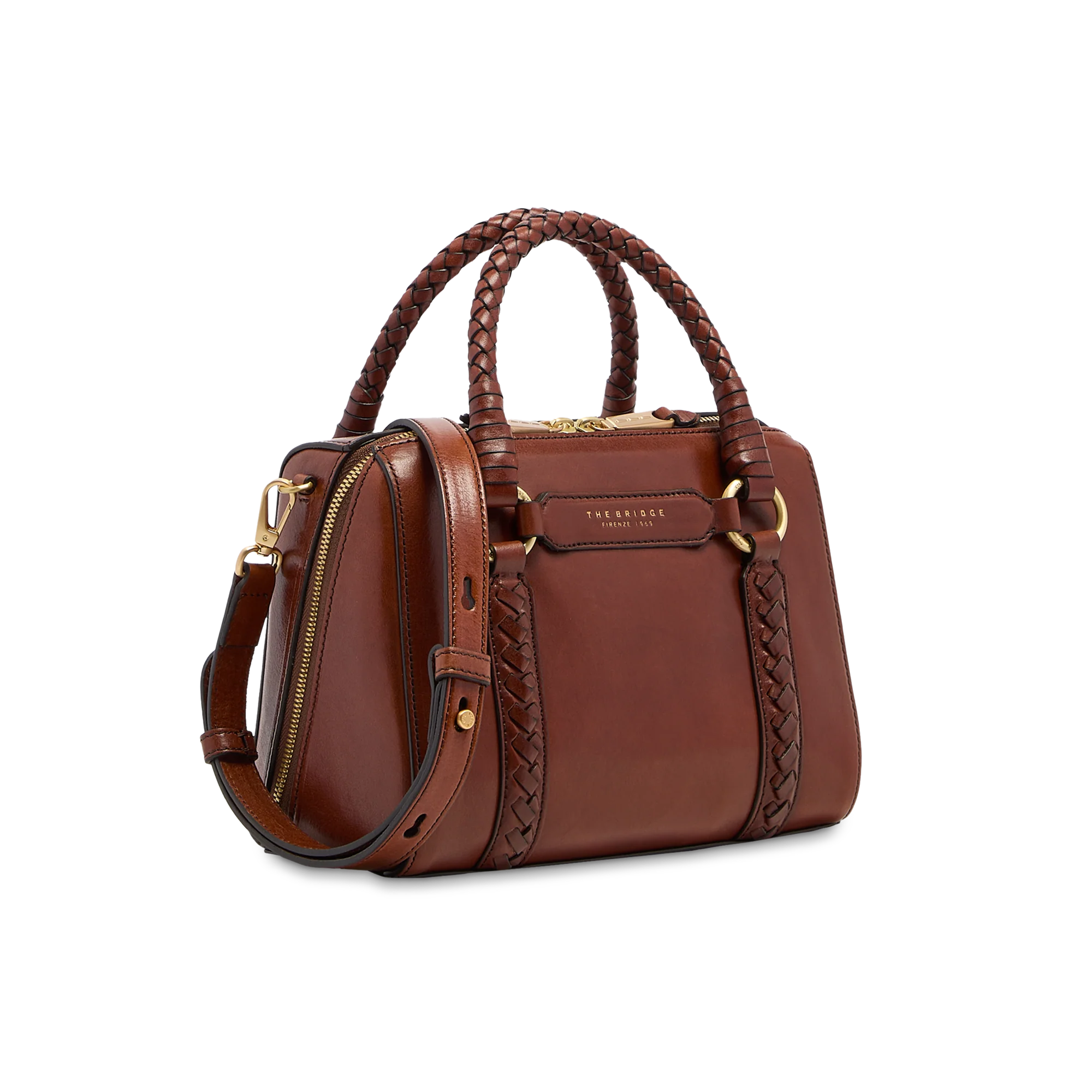 Leather handbag with removable shoulder strap - Image 2