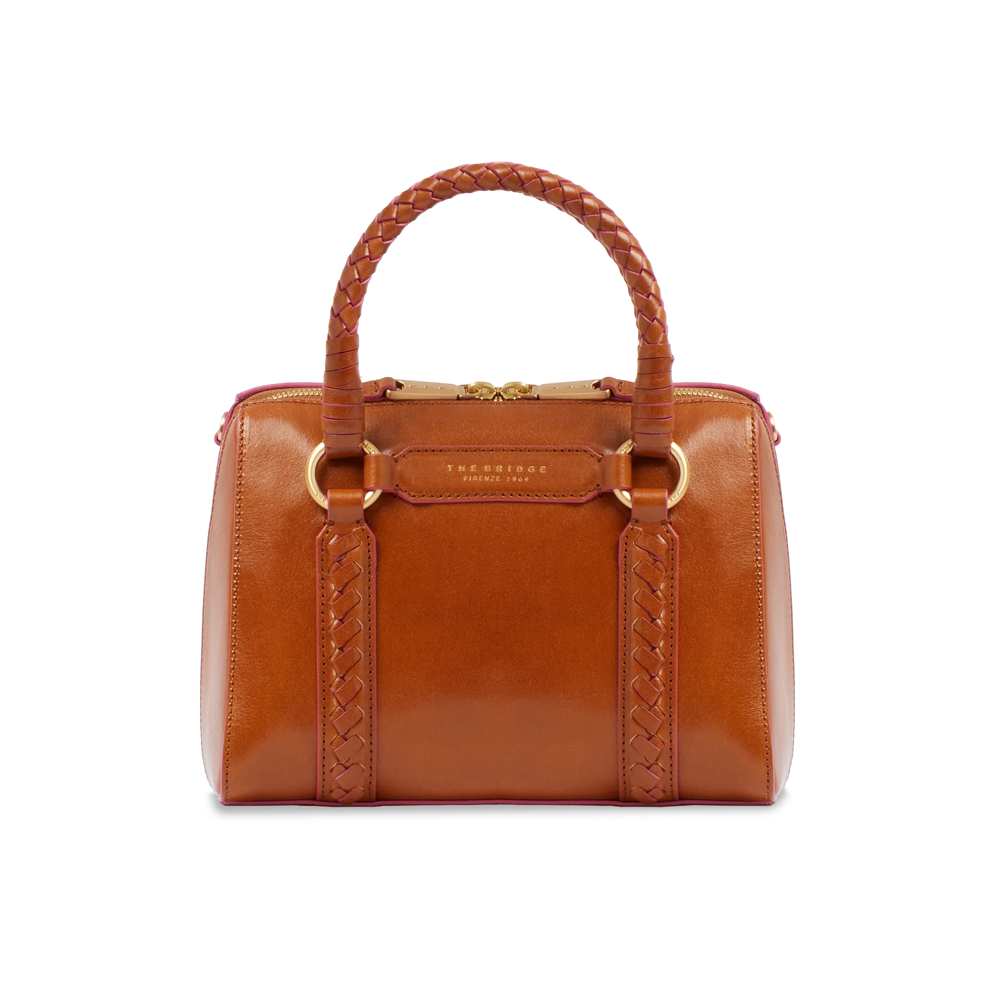 Leather handbag with removable shoulder strap