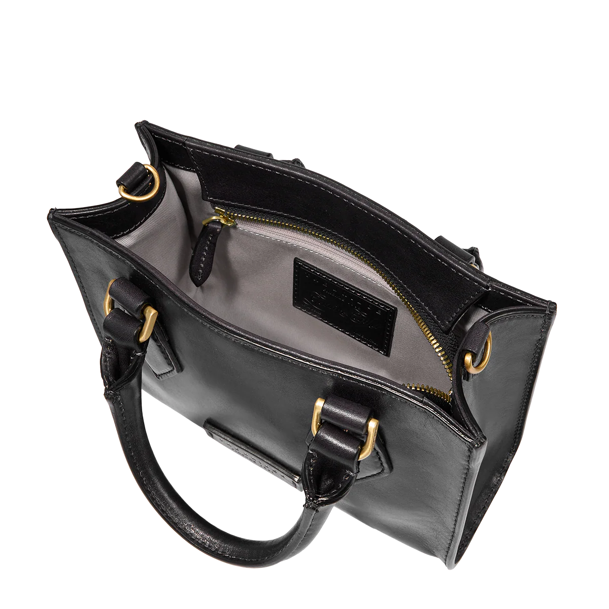 Leather handbag with removable shoulder strap - Image 4