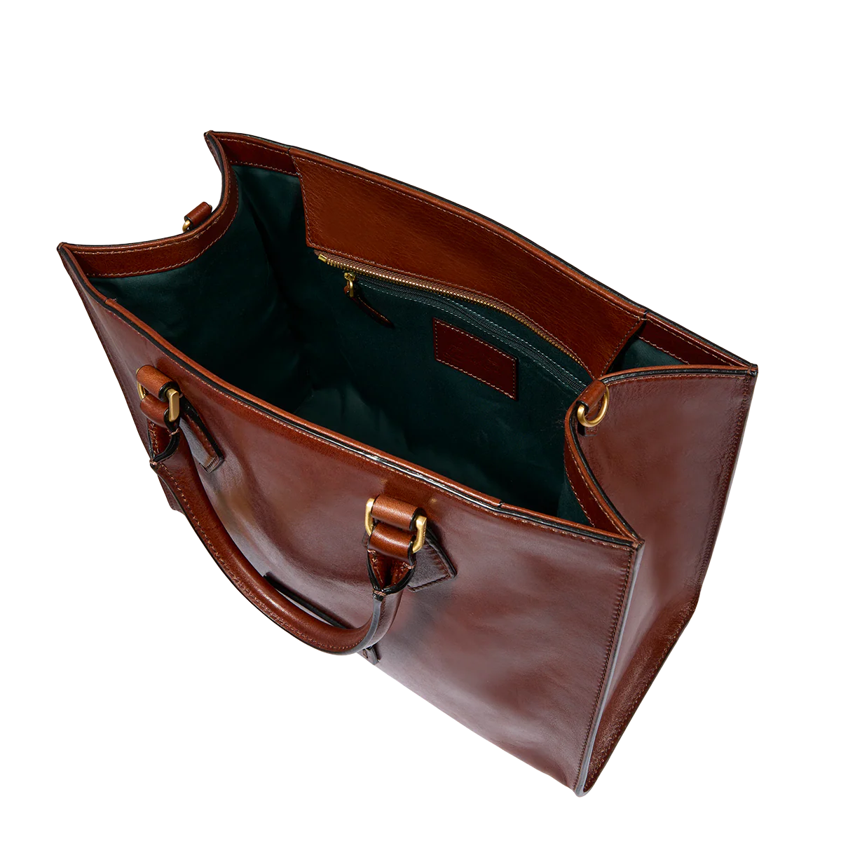 Leather handbag with removable shoulder strap - Image 4