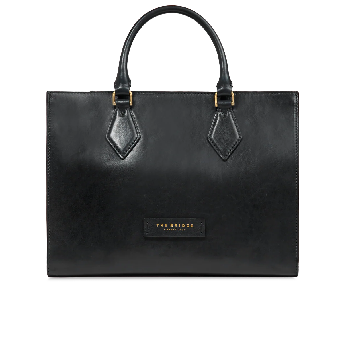Leather handbag with removable shoulder strap